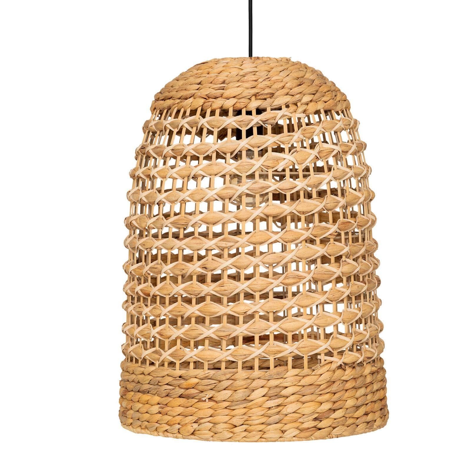 Lampada sospesa rotonda 37 cm in giacinto naturale