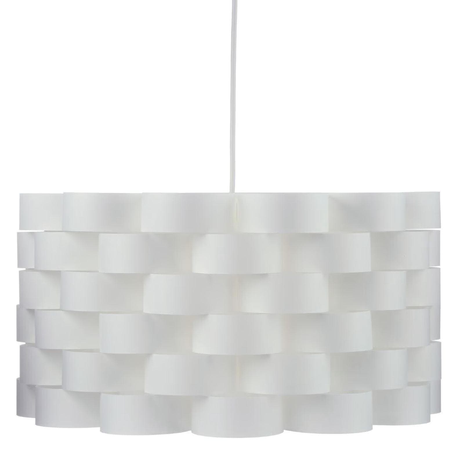 Lampada sospesa rotonda 42 cm in polipropilene bianco - Moyra