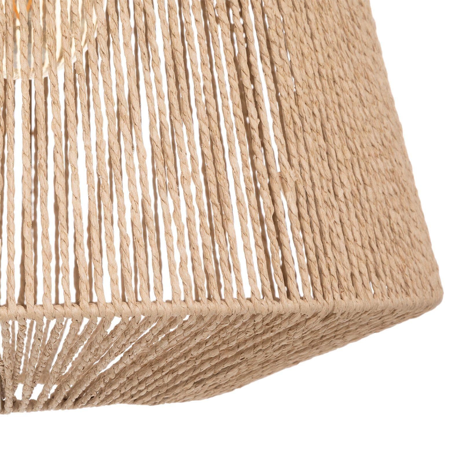 Lampada sospesa rotonda 48 cm intreccio in corda naturale - Margot