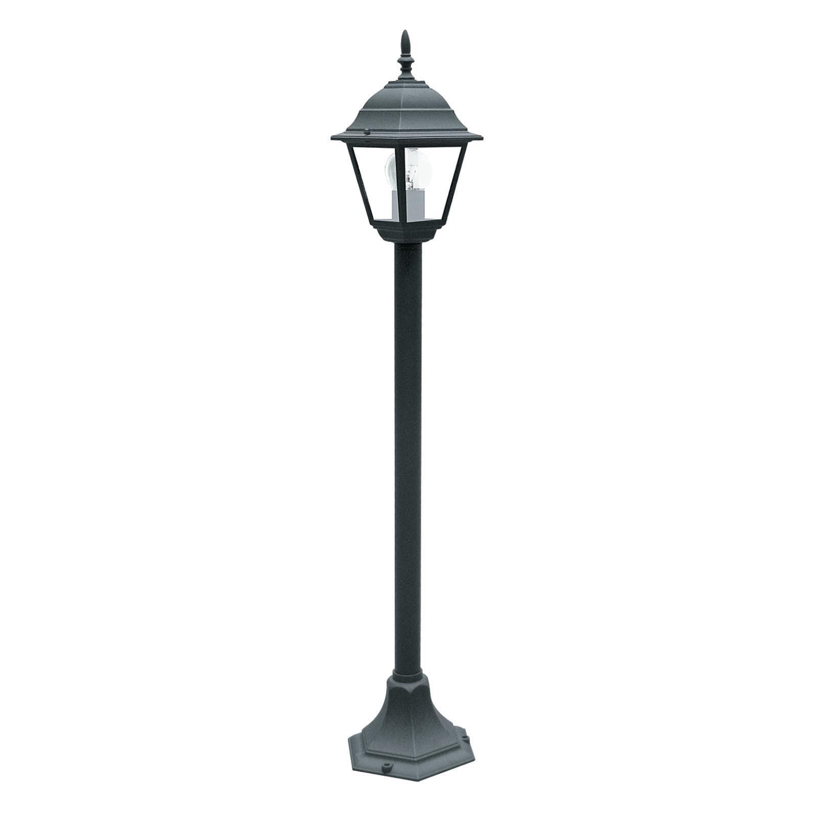 Lampione lanterna da esterno 21x104h cm in alluminio nero