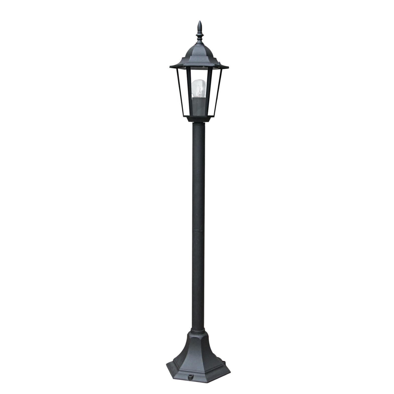 Lampione lanterna da esterno 21x105h cm in alluminio nero