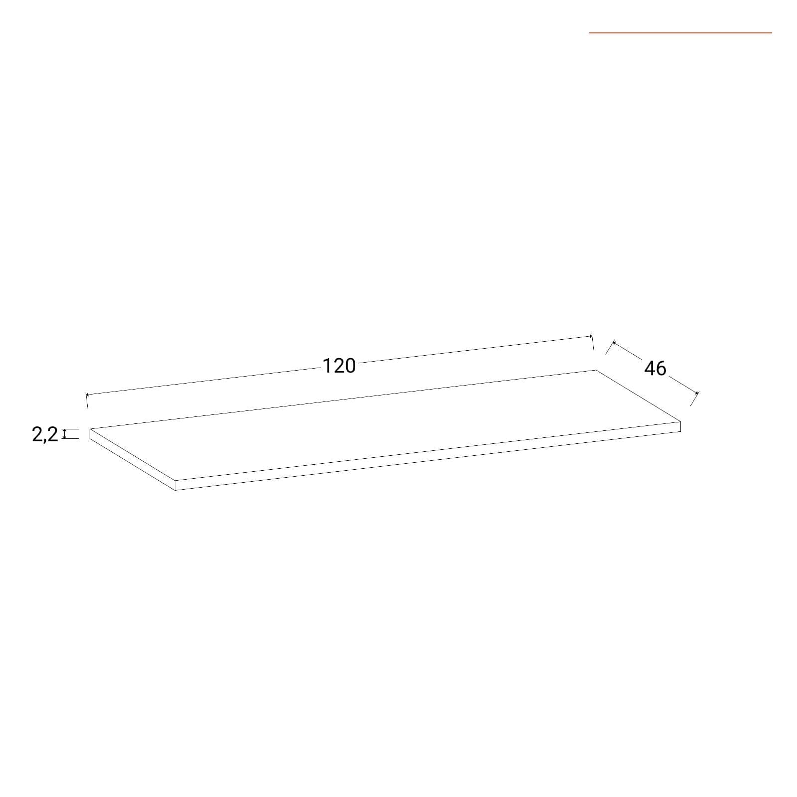 Lavabo 120 cm bianco opaco con vasca a destra e mensola inferiore rovere deciso - Agua