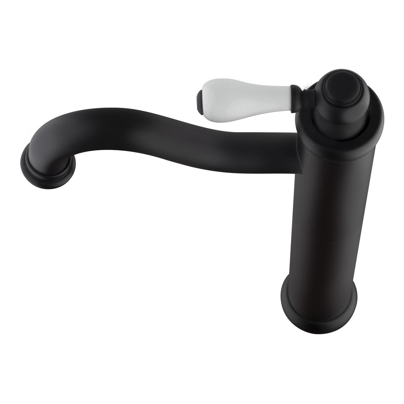 Lavabo alto miscelatore BRERA di Jacuzzi - Rubinetteria nero opaco e bianco per piletta click clack