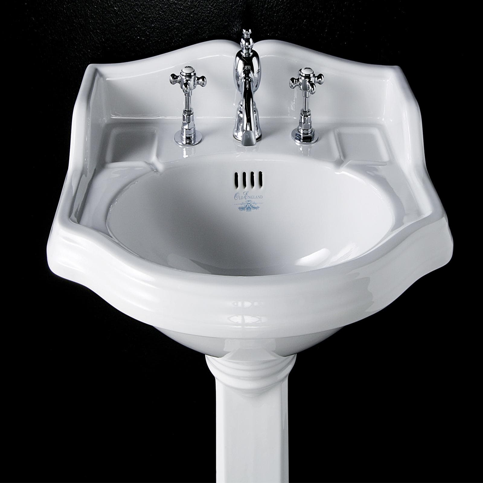 Lavabo con colonna monoforo o 3 fori 59 cm arredo bagno classico - Arcade di Simas
