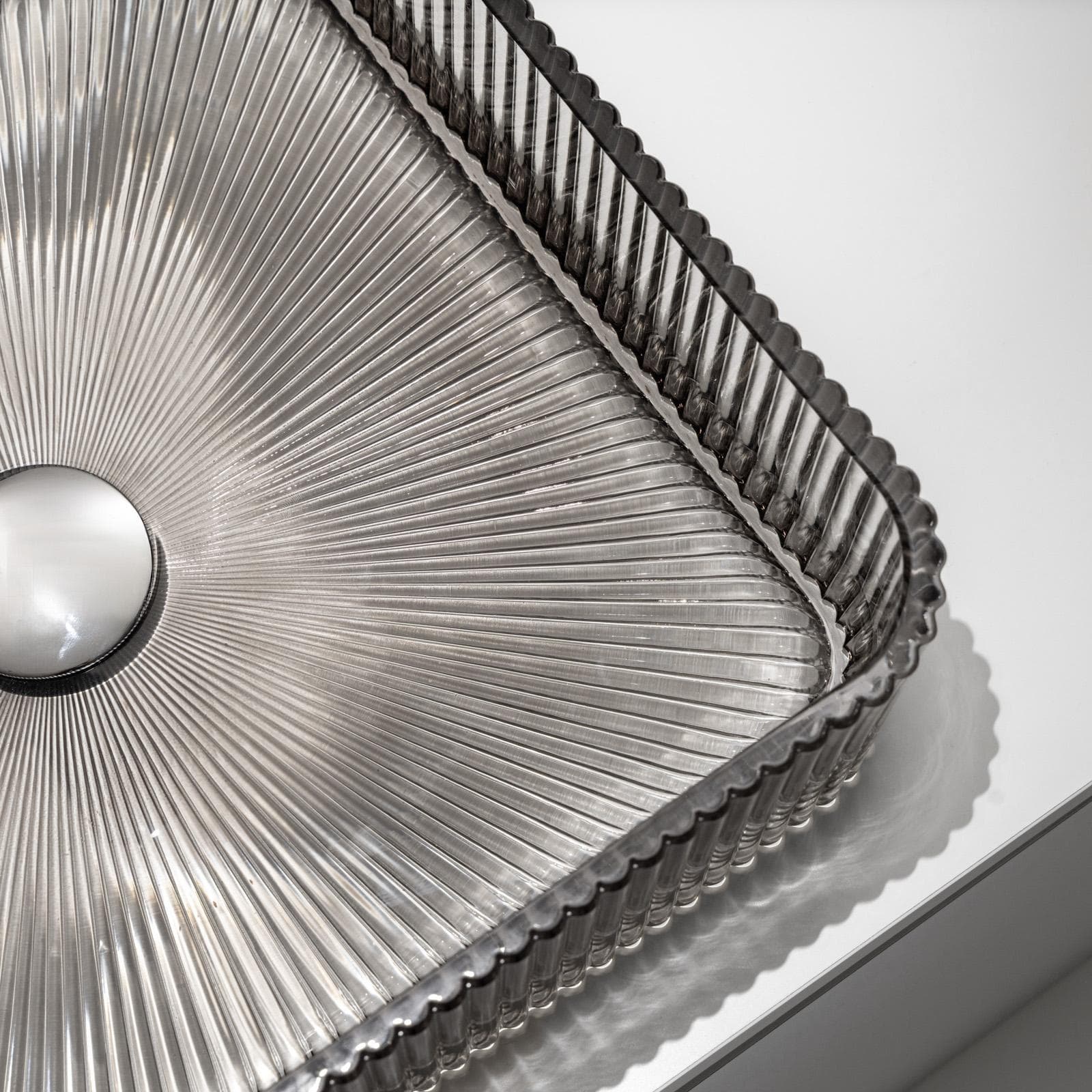 Lavabo d'appoggio in vetro 39x10,5h cm marrone kodiac - Jeda