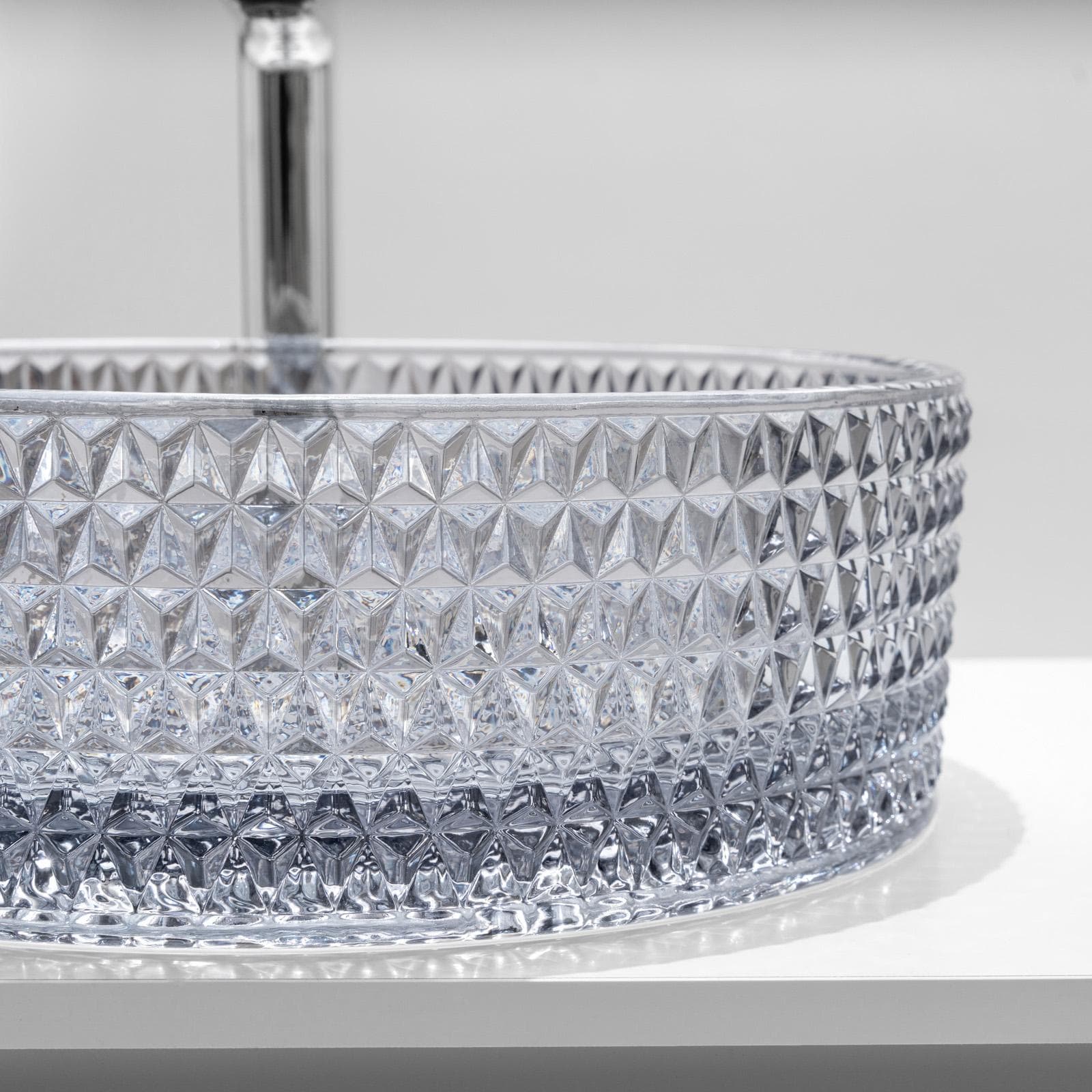 Lavabo d'appoggio in vetro 39x12h cm antracite - Jeda