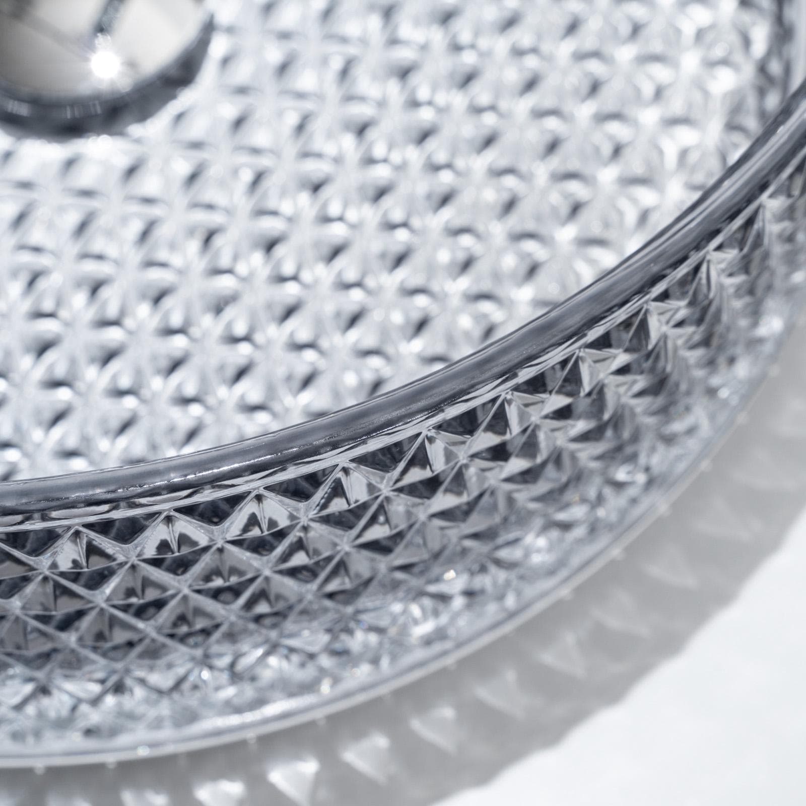 Lavabo d'appoggio in vetro 39x12h cm antracite - Jeda