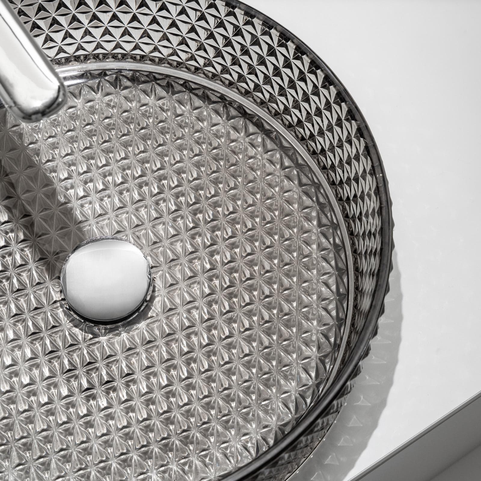 Lavabo d'appoggio in vetro 39x12h cm marrone kodiac - Jeda