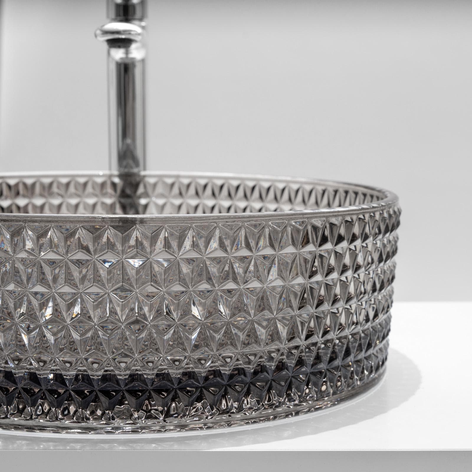 Lavabo d'appoggio in vetro 39x12h cm marrone kodiac - Jeda