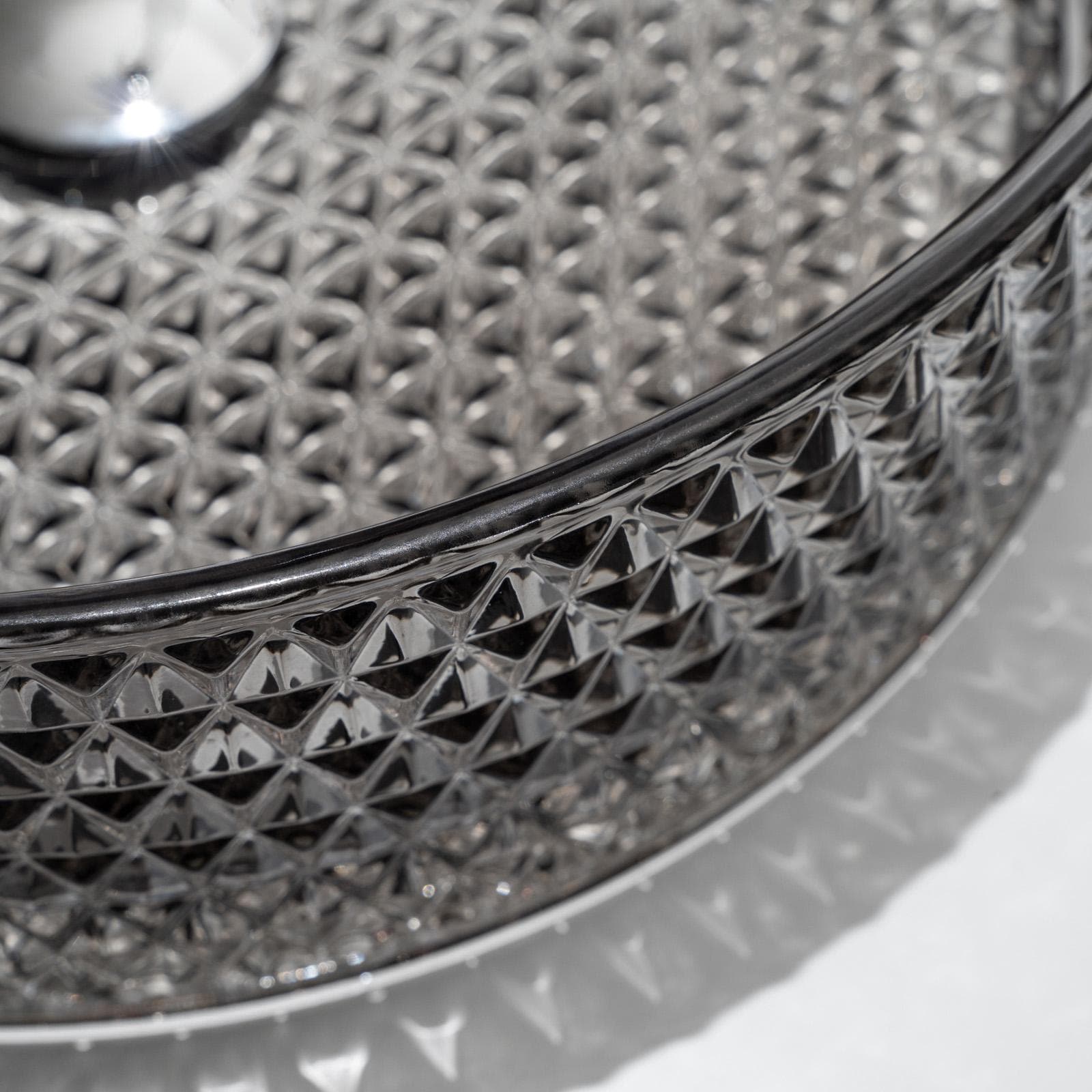 Lavabo d'appoggio in vetro 39x12h cm marrone kodiac - Jeda