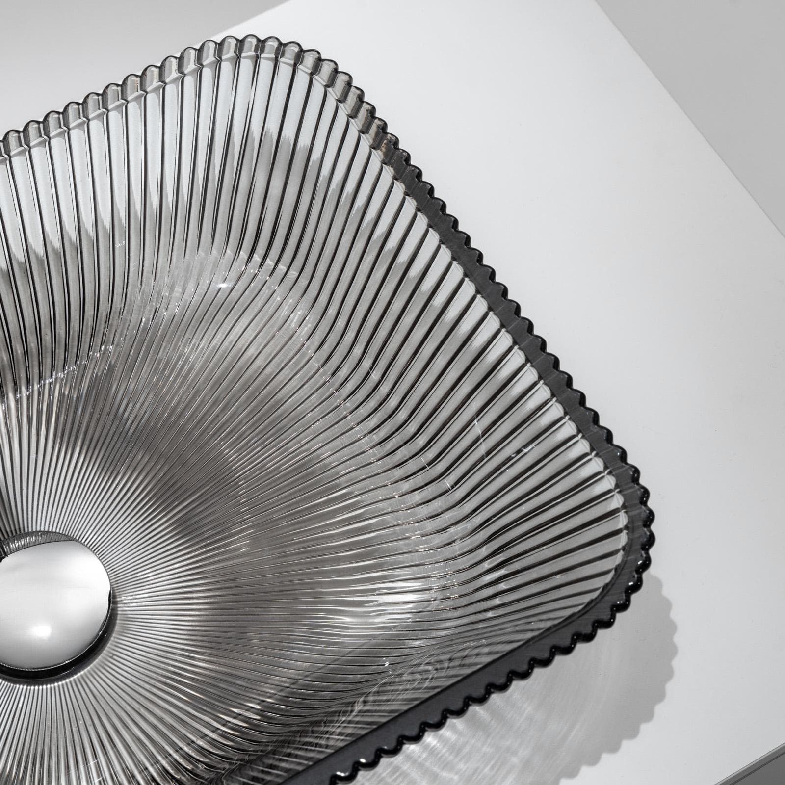 Lavabo d'appoggio in vetro 46x11,5h cm marrone kodiac - Jeda