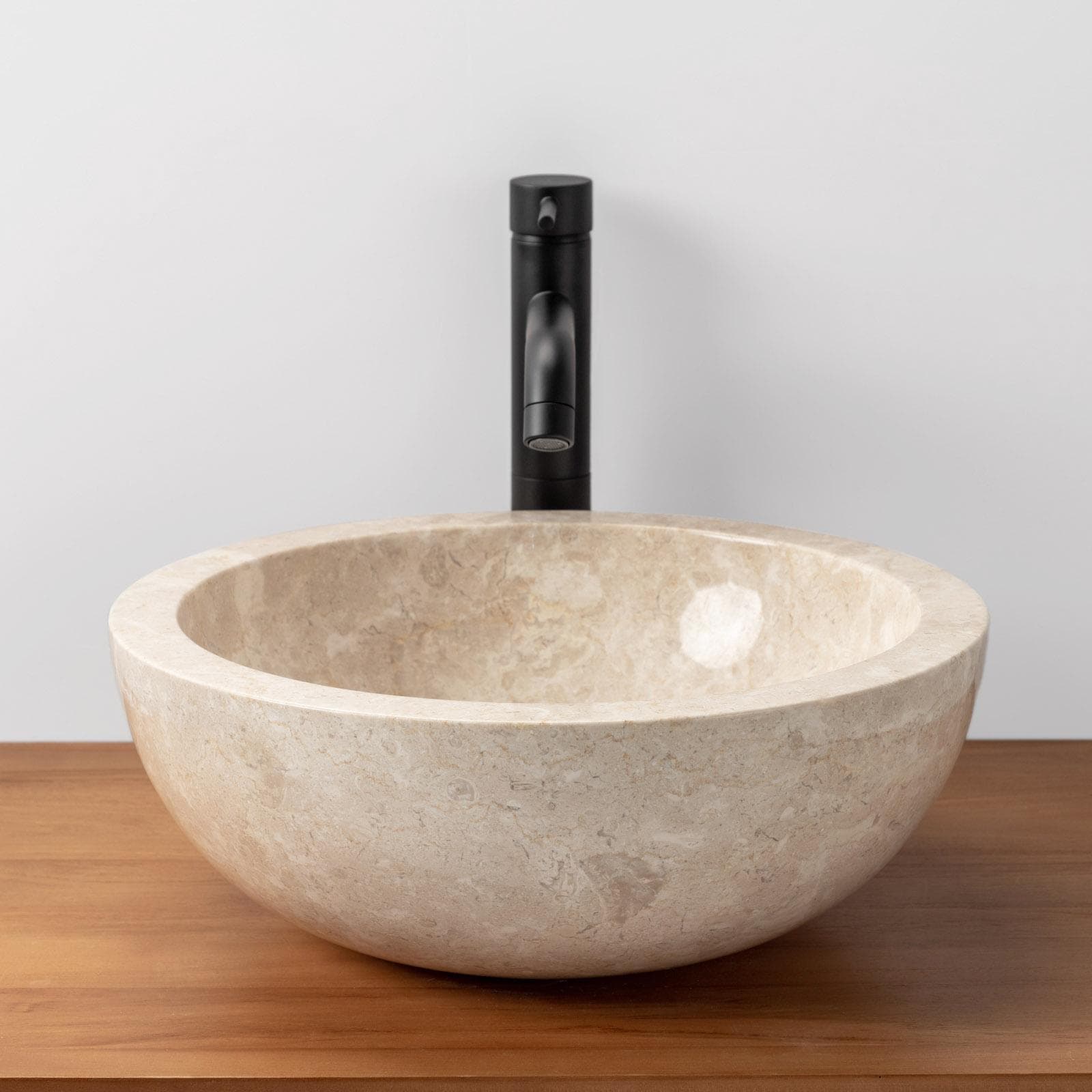 Lavabo da appoggio 40 cm marmo lucido crema - Artizan