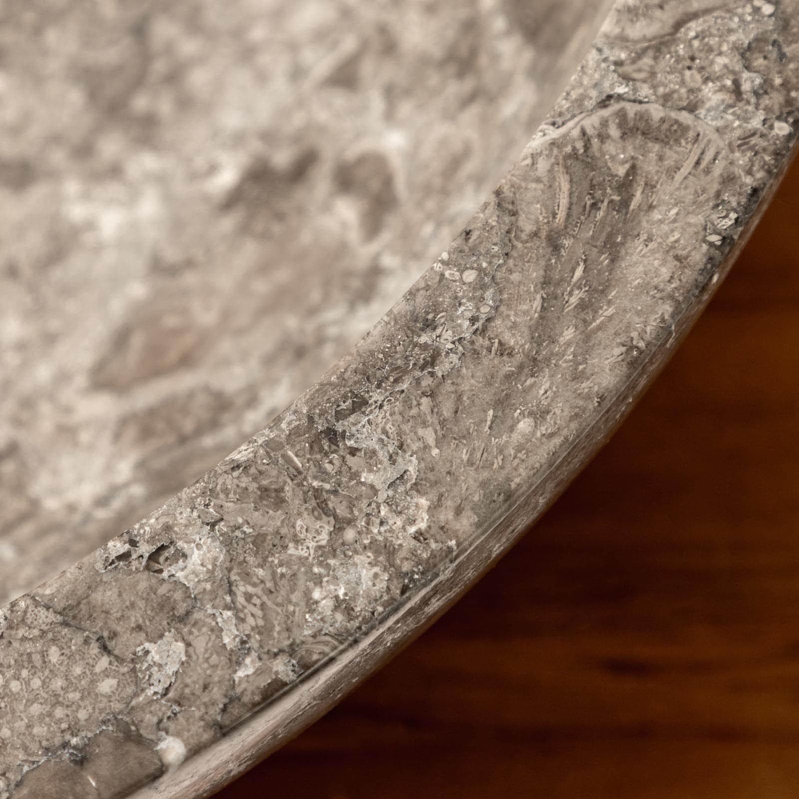 Lavabo da appoggio 45 cm in marmo lucido grigio - Artizan