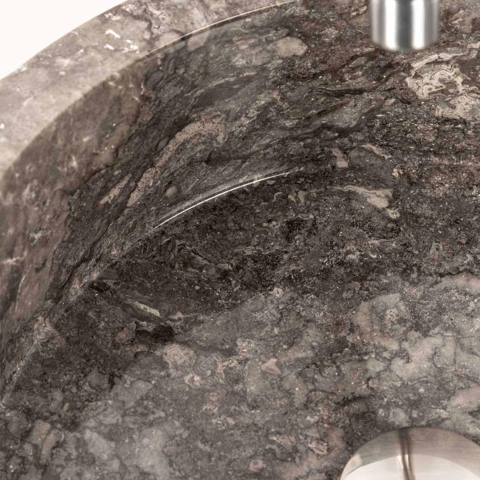 Lavabo da appoggio 40 cm in marmo grigio chiaro - Artizan