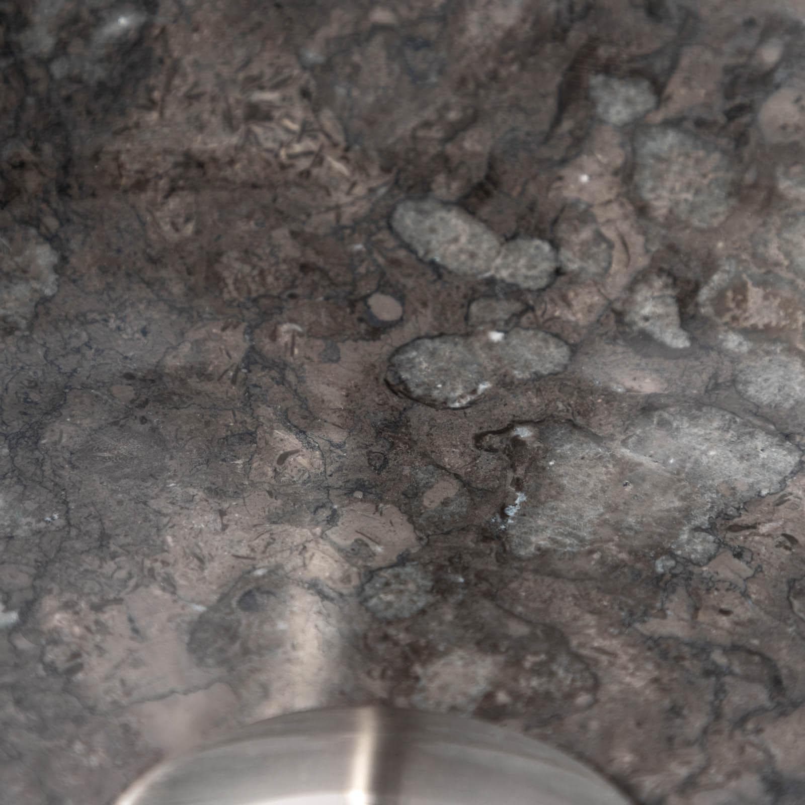 Lavabo da appoggio 40 cm in marmo semilucido nero - Artizan