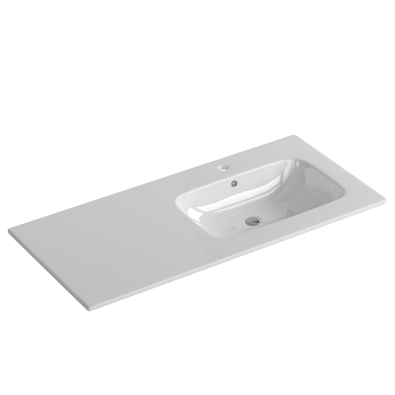 Lavabo da incasso 100 x 46 cm dx bianco lucido - Tidy
