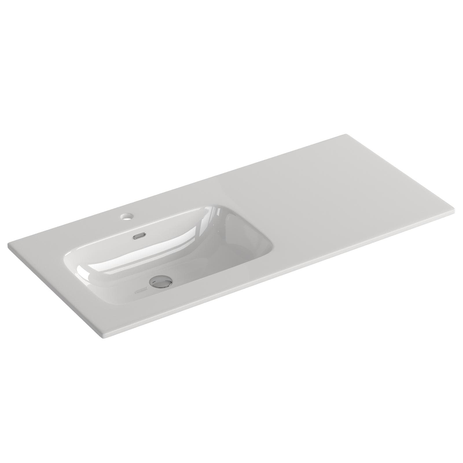Lavabo da incasso 100 x 46 cm sx bianco lucido - Tidy