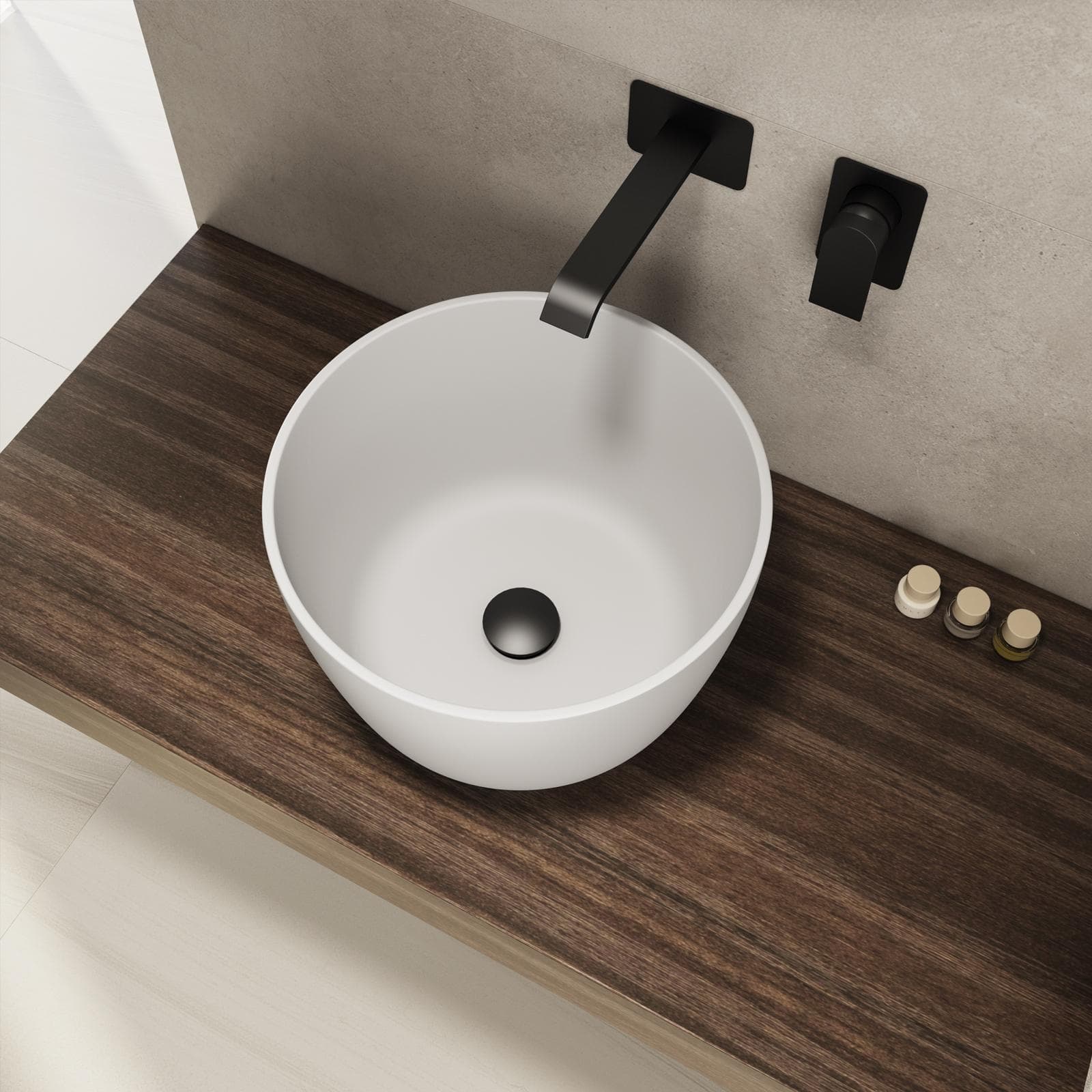 Lavabo d'appoggio 38x24,5 h cm bianco opaco - Capital