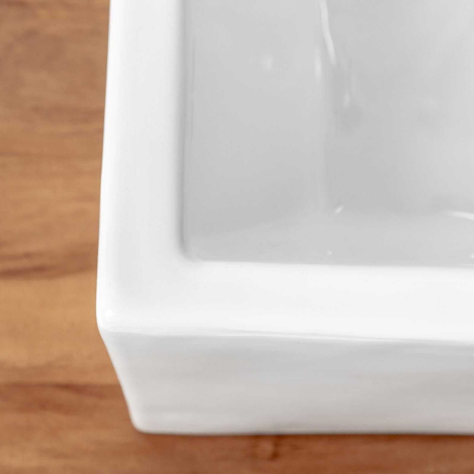 Lavabo d'appoggio 53x41 cm in ceramica bianco opaco - Cloe