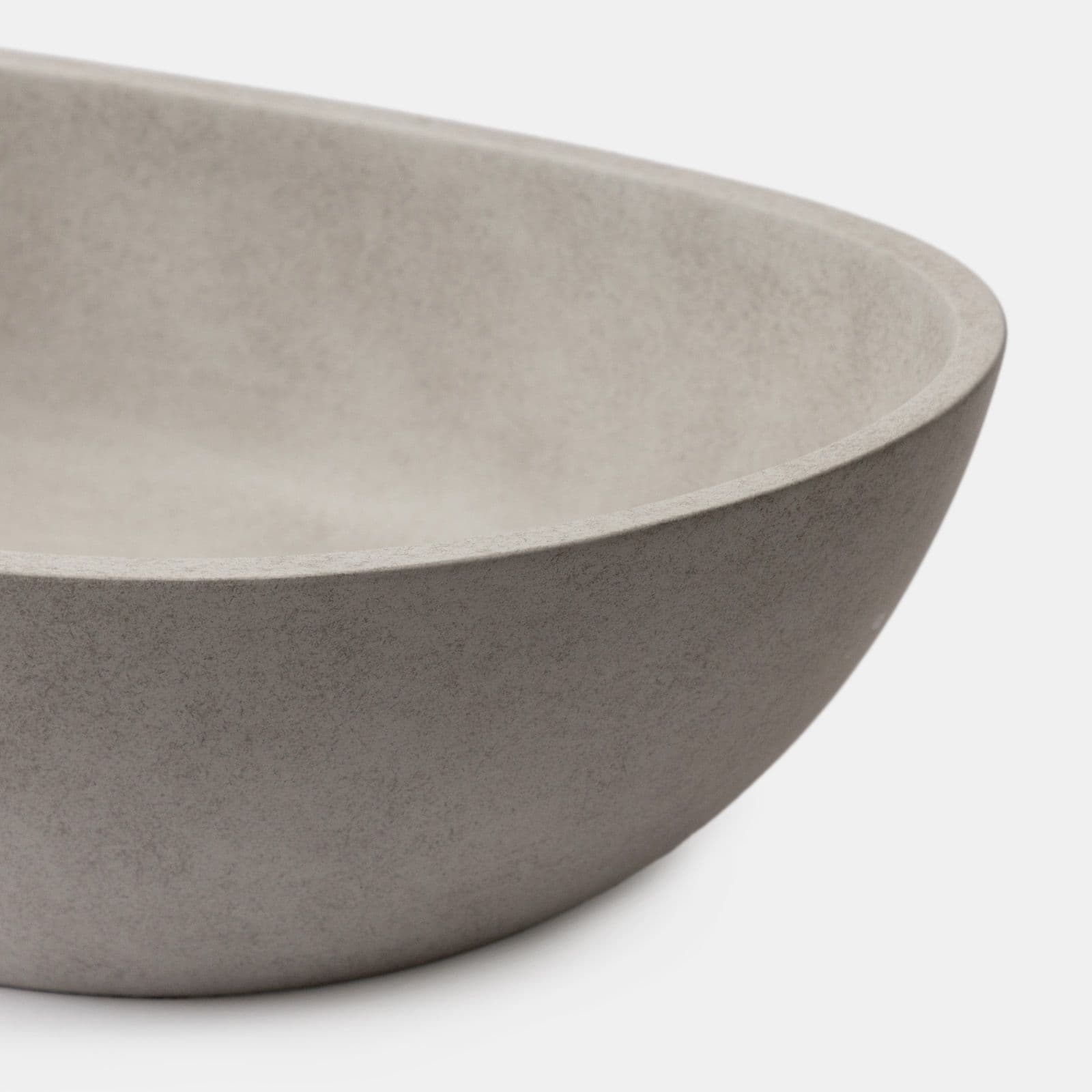 Lavabo d'appoggio 54,6x34,5x18,5 h cm in cemento effetto pietra crema - Hamilton