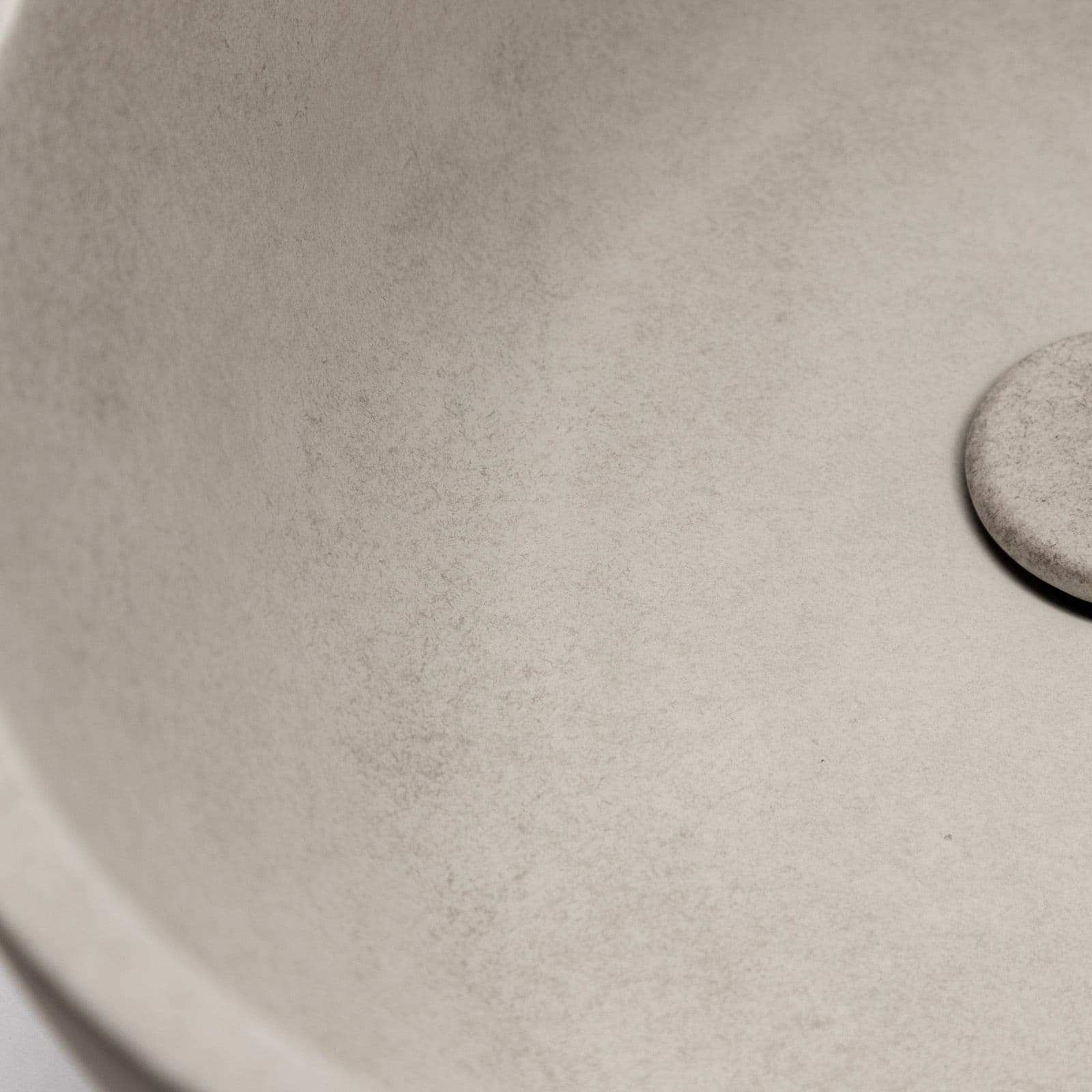 Lavabo d'appoggio 54,6x34,5x18,5 h cm in cemento effetto pietra crema - Hamilton