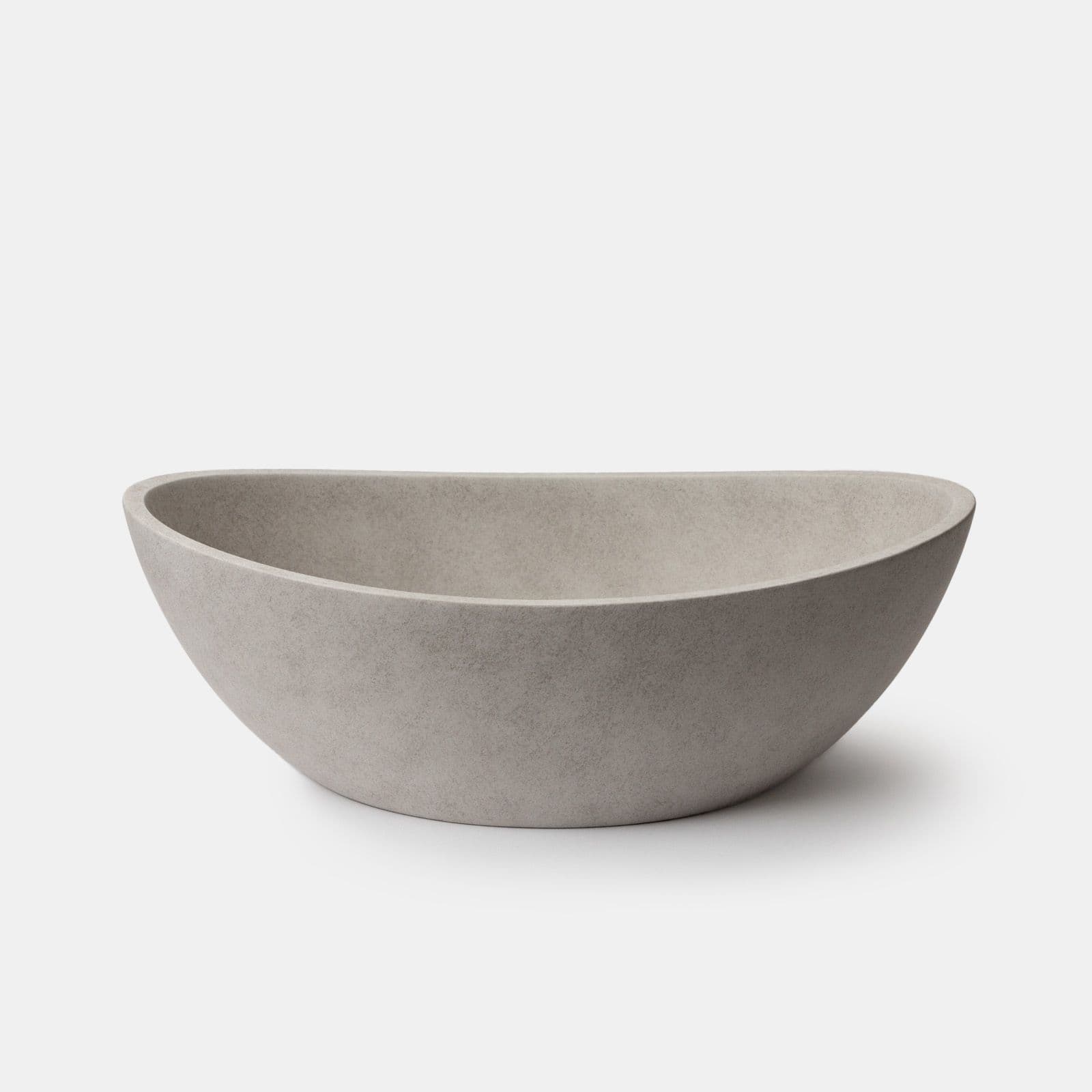 Lavabo d'appoggio 54,6x34,5x18,5 h cm in cemento effetto pietra crema - Hamilton