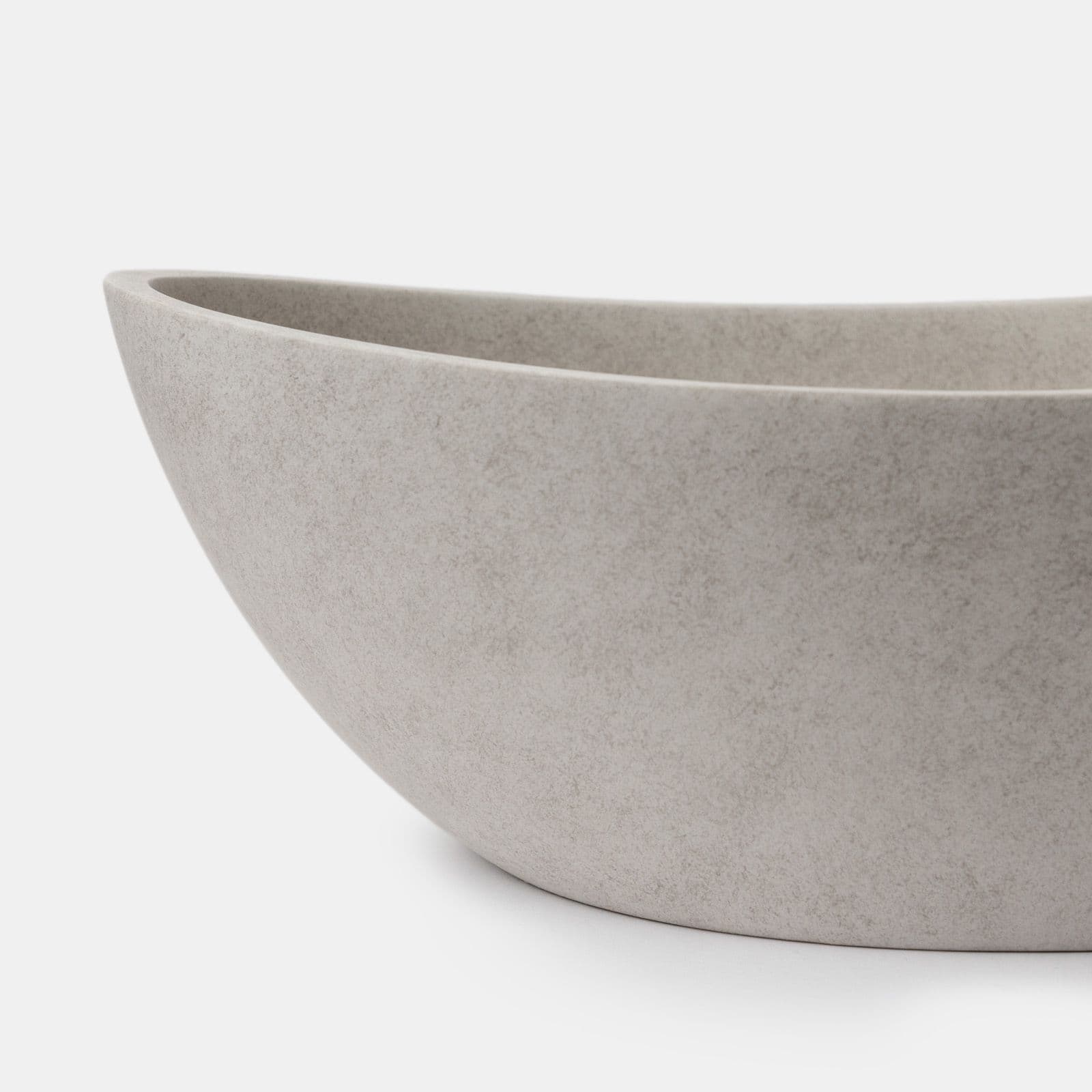Lavabo d'appoggio 54,6x34,5x18,5 h cm in cemento effetto pietra crema - Hamilton