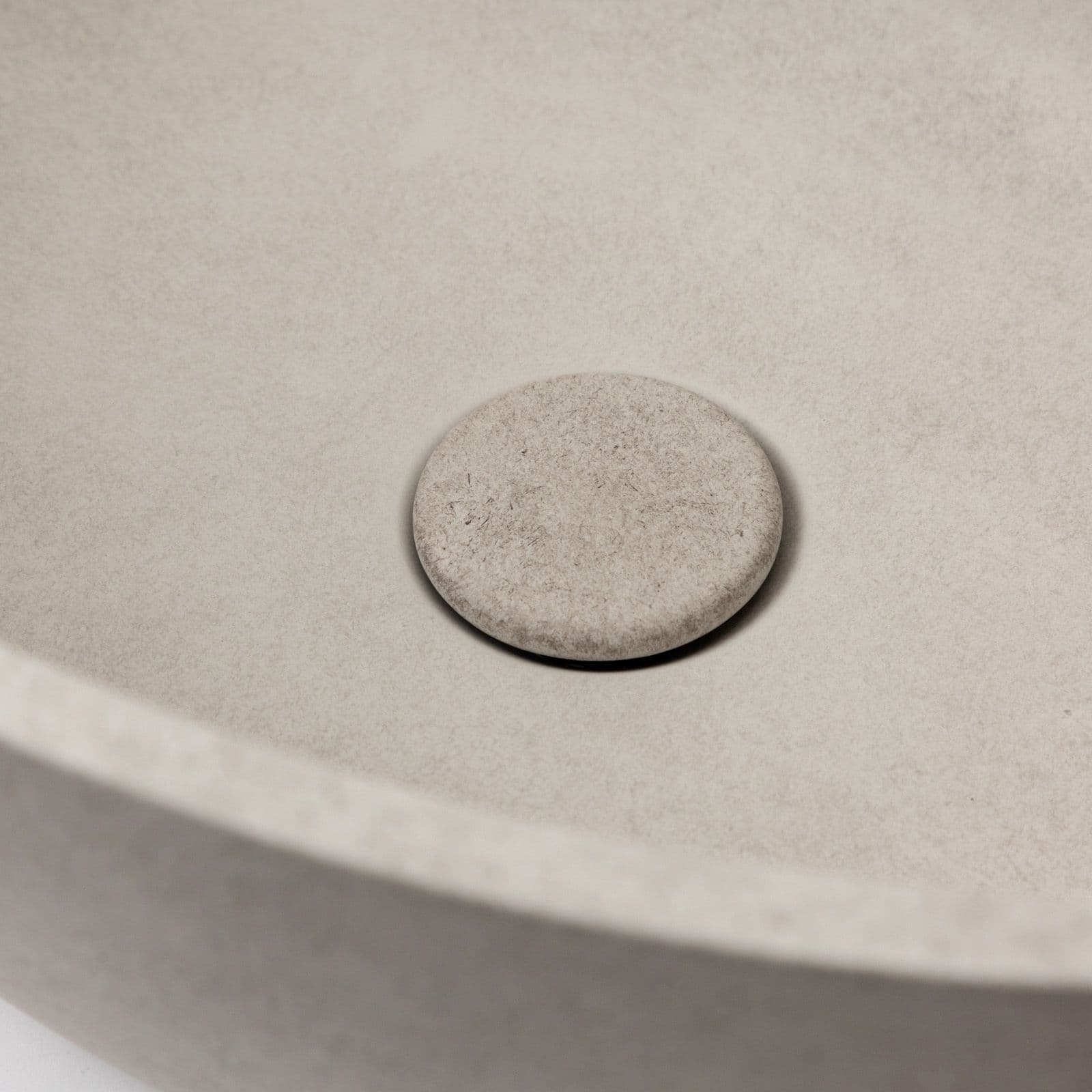 Lavabo d'appoggio 54,6x34,5x18,5 h cm in cemento effetto pietra crema - Hamilton