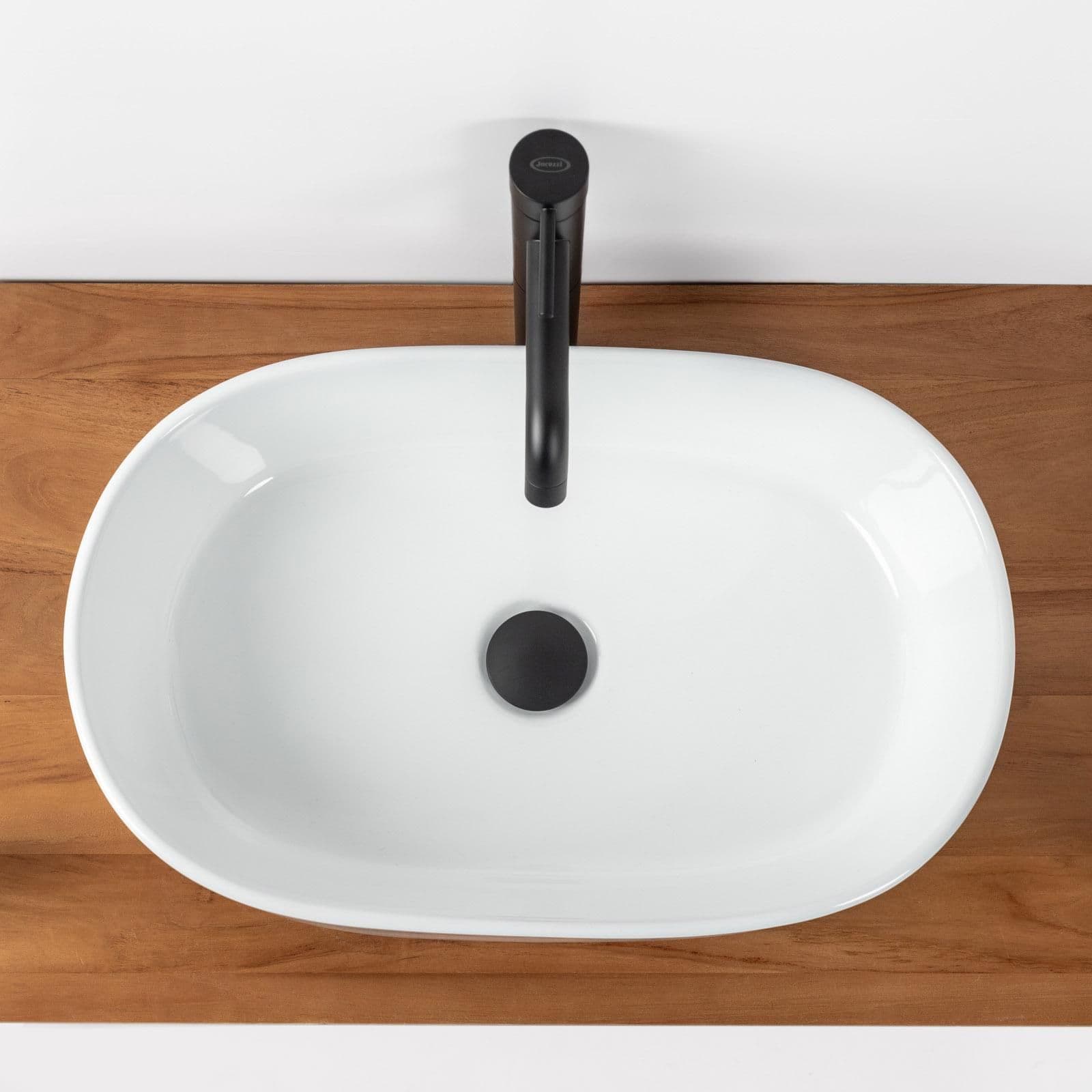 Lavabo d'appoggio a bacinella 55x34 cm bianco lucido - Cloe