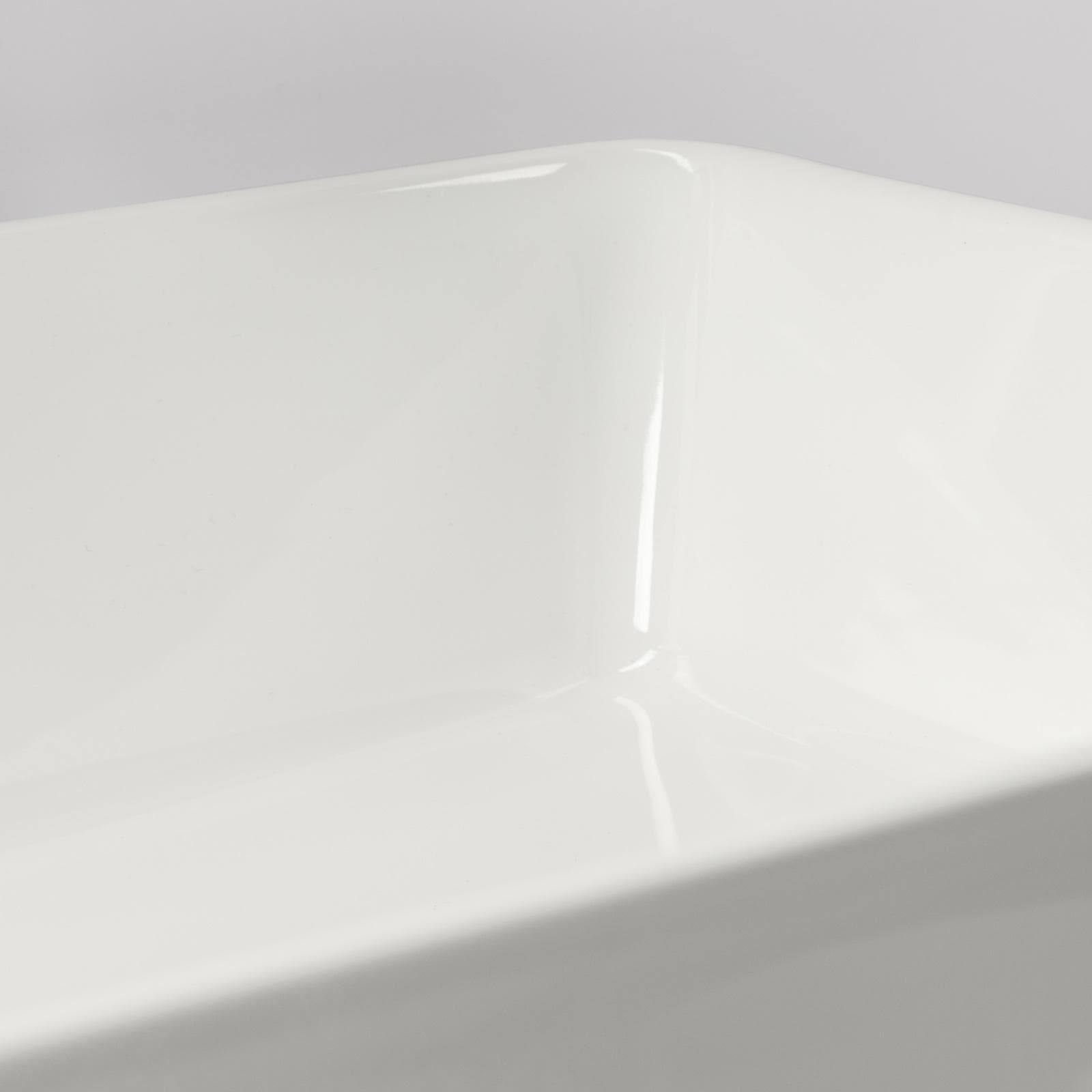 Lavabo d'appoggio in ceramica 48x37 cm bianco lucido - Cloe