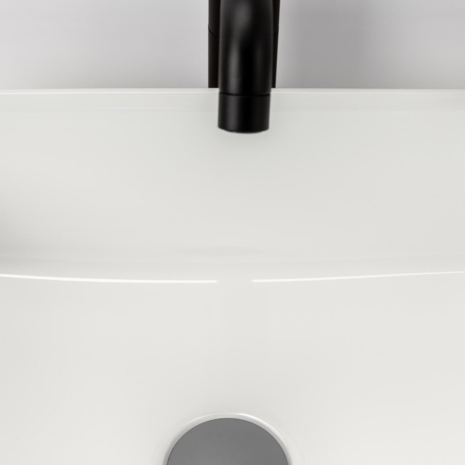 Lavabo d'appoggio in ceramica 48x37 cm bianco lucido - Cloe