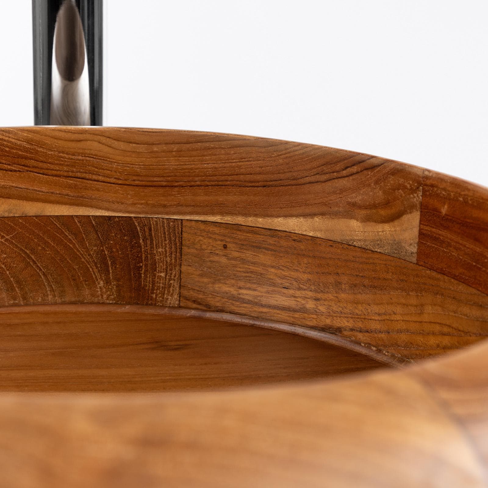 Lavabo d'appoggio in teak 40 x 12 cm - Sinker