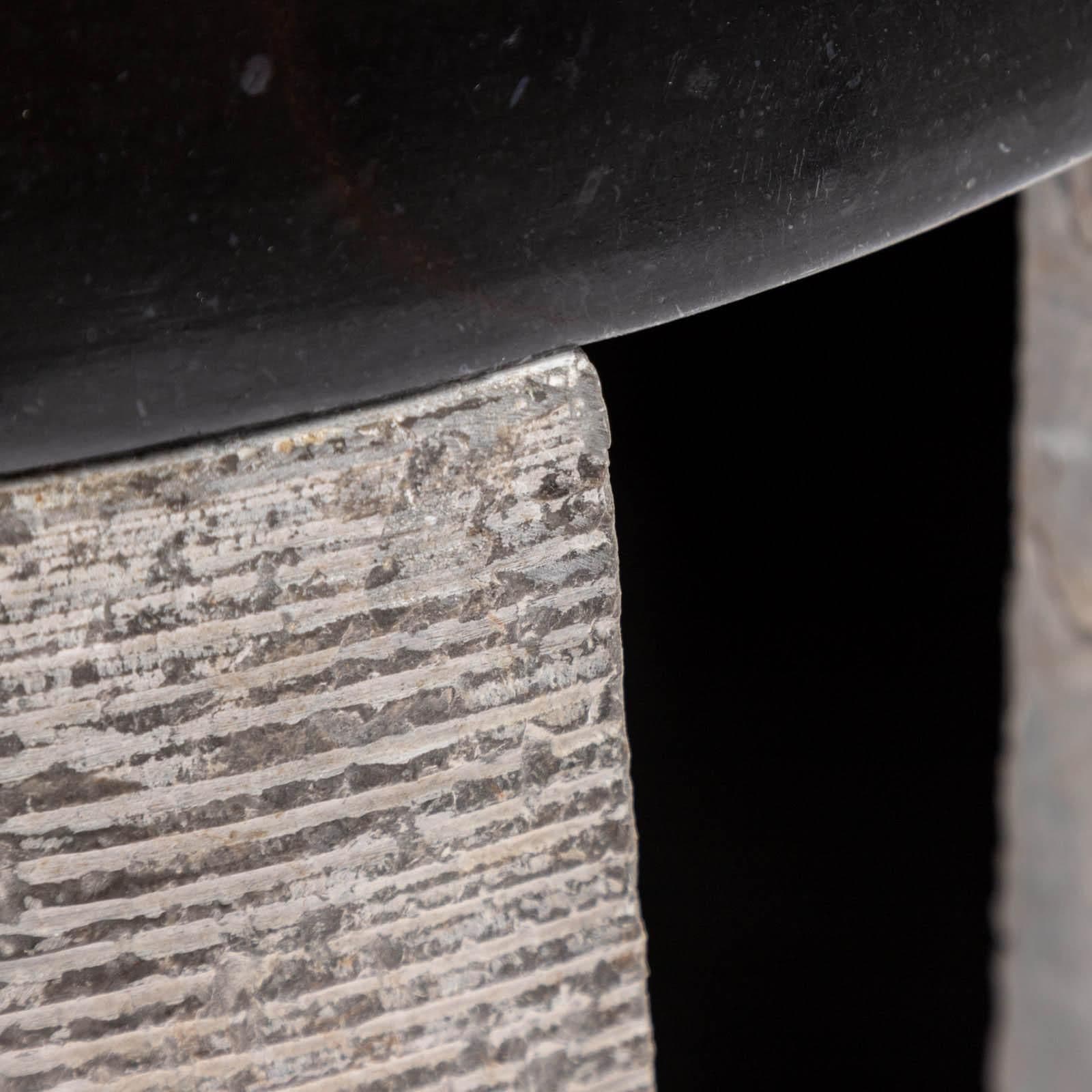 Lavabo freestanding 100h cm in marmo nero - Artizan