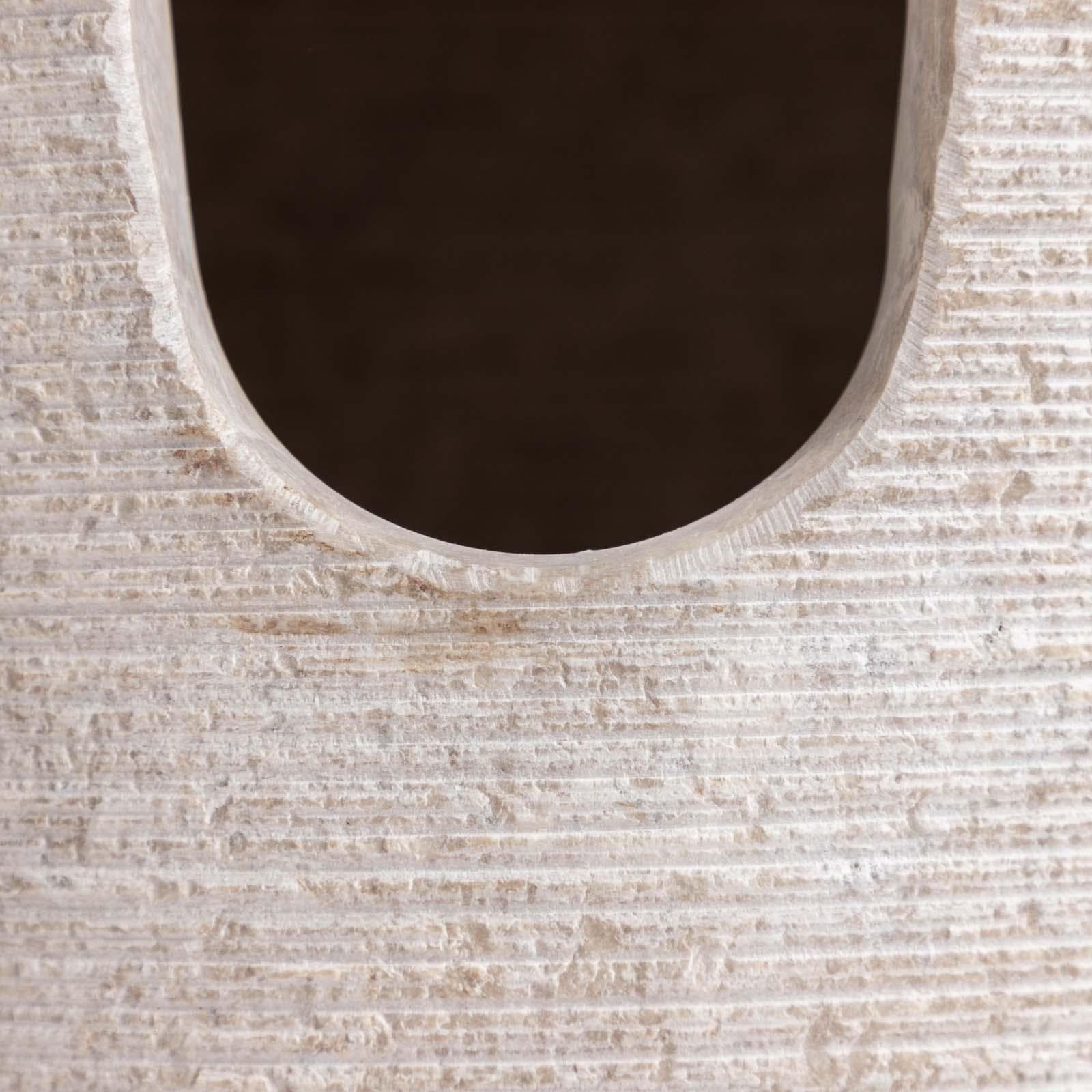 Lavabo freestanding 90h cm in pietra crema - Artizan