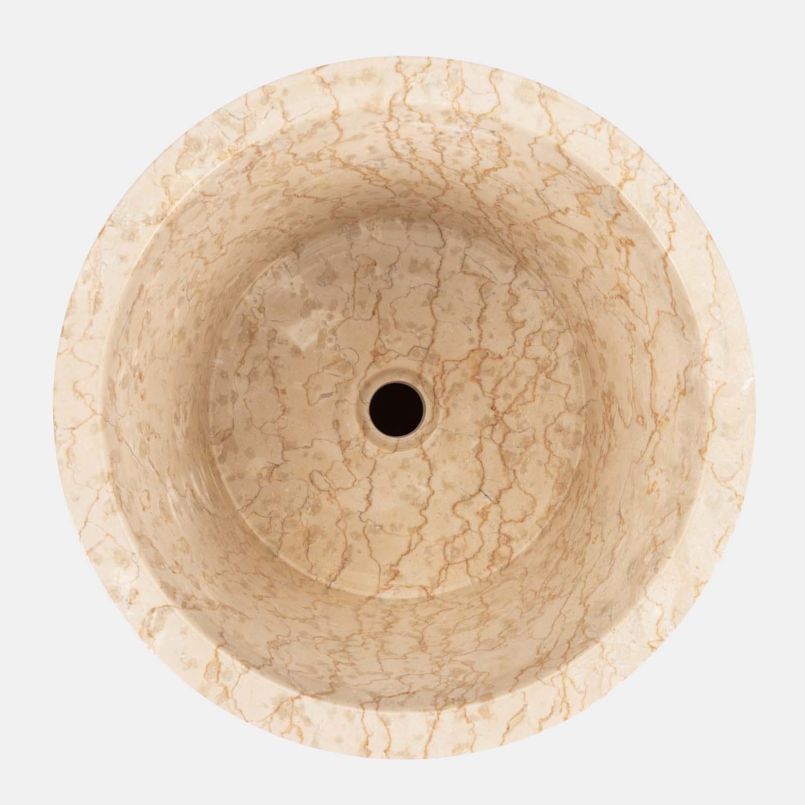 Lavabo freestanding 90h cm in pietra crema - Artizan