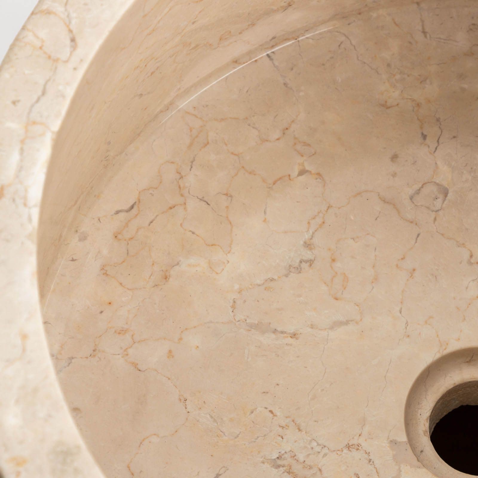 Lavabo freestanding da giardino 50x90 h cm in marmo crema - Artizan