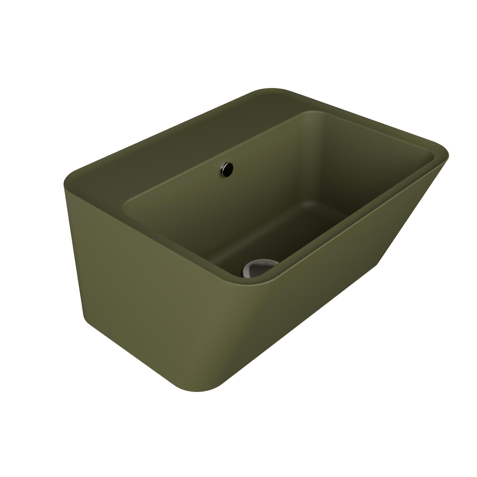 Lavabo in ceramica Wynn 50x40x25 cm vasca profonda verde opaco Colavene