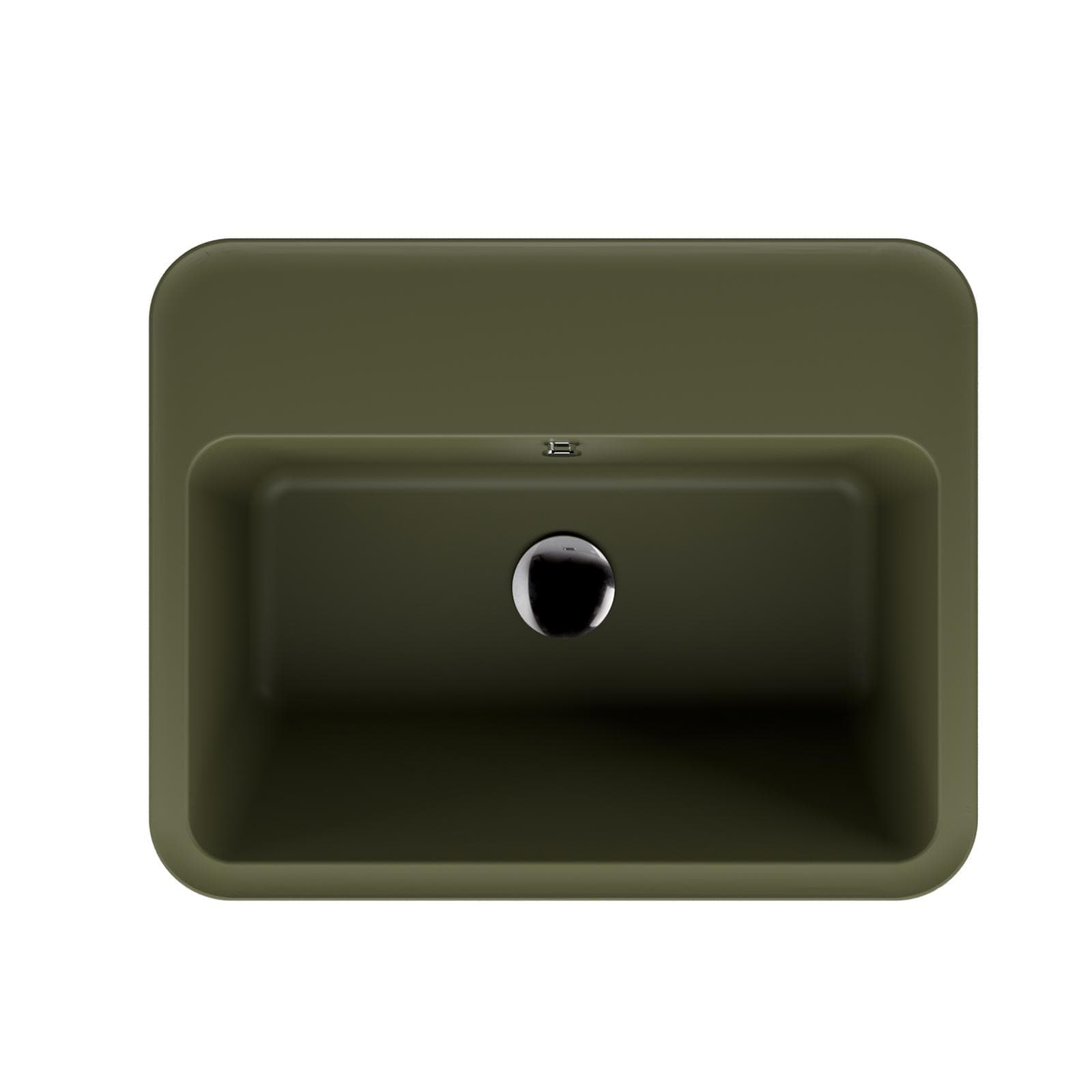 Lavabo in ceramica Wynn 50x40x25 cm vasca profonda verde opaco Colavene