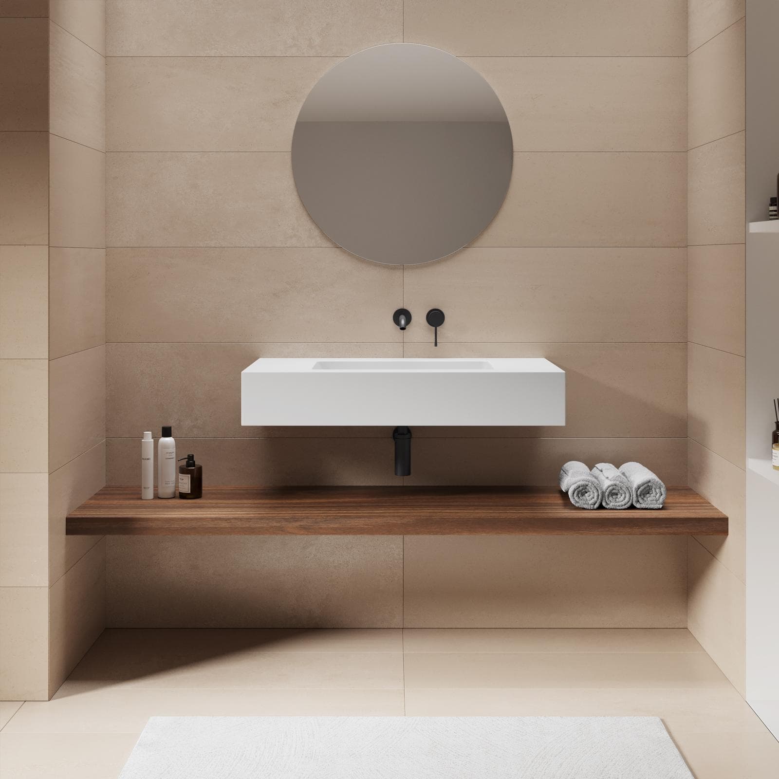 Lavabo 90X46 cm bianco opaco - Agua