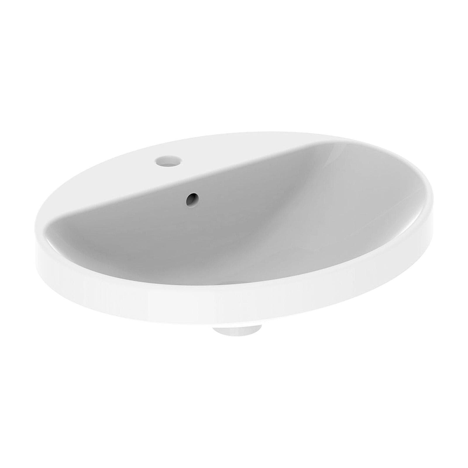 Lavabo incasso ovale 50x45 cm con foro miscelatore Serie Variform - Geberit