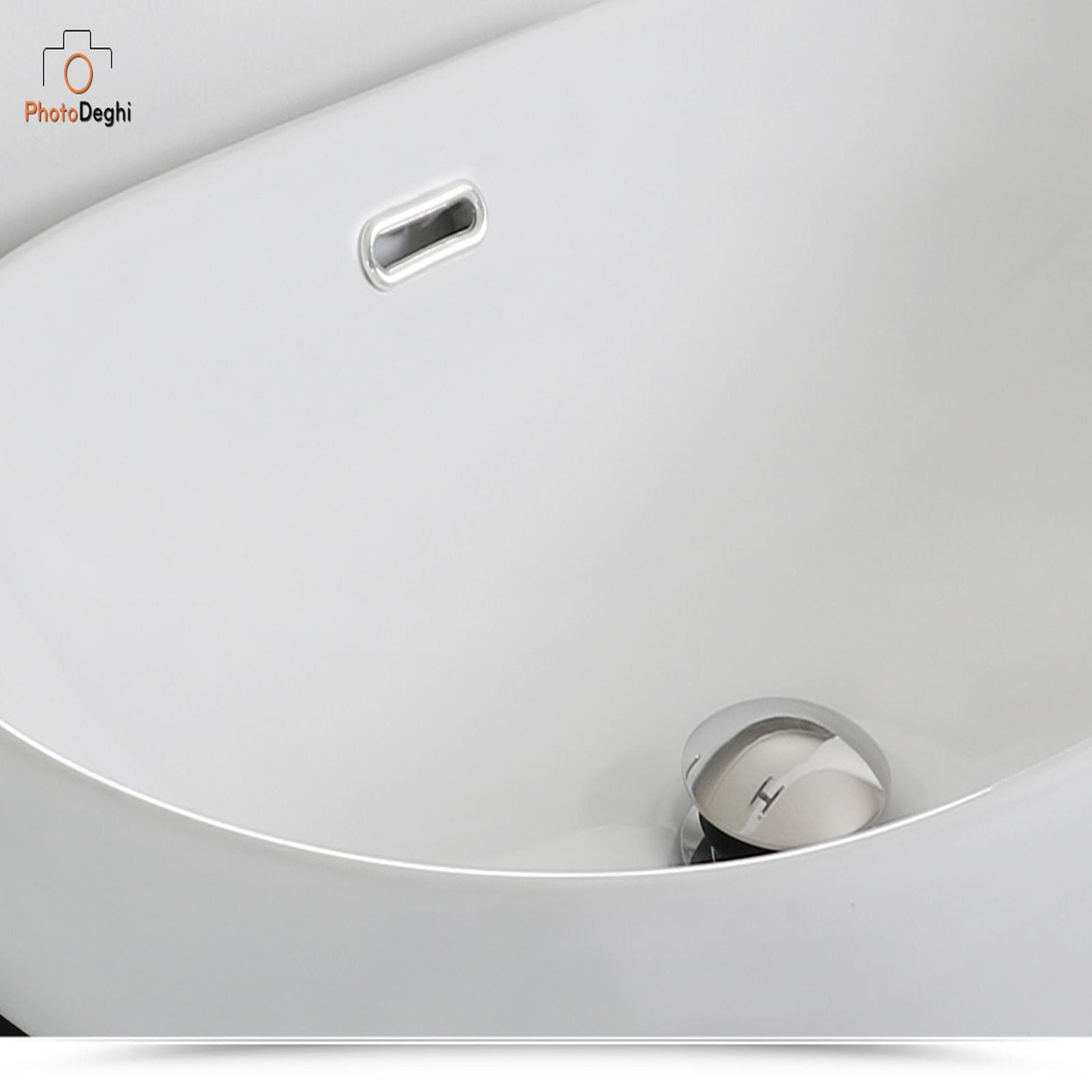 Lavabo incasso soprapiano in ceramica 60x40 cm soprapiano