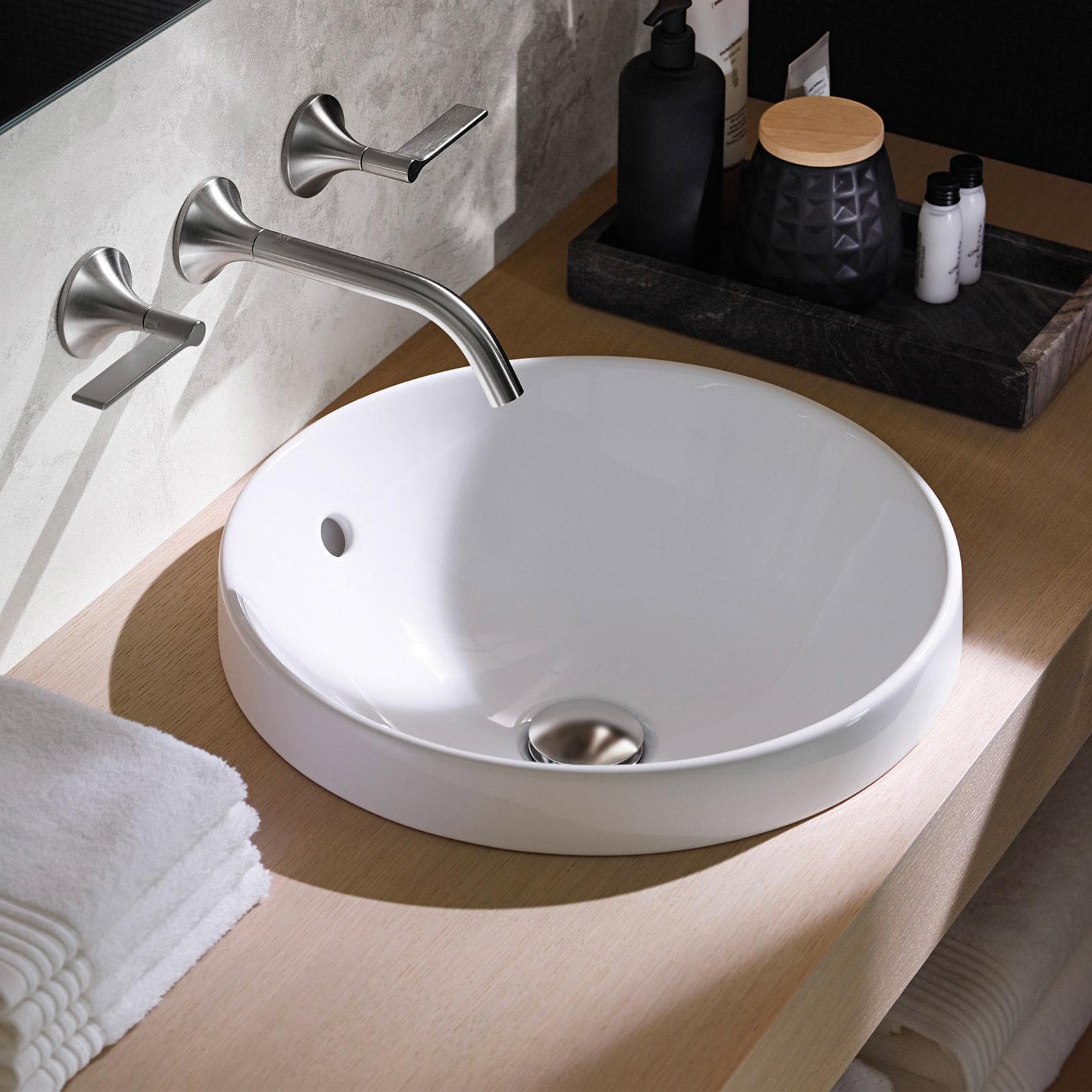 Lavabo incasso soprapiano tondo Ø40 cm ceramica Serie Variform - Geberit