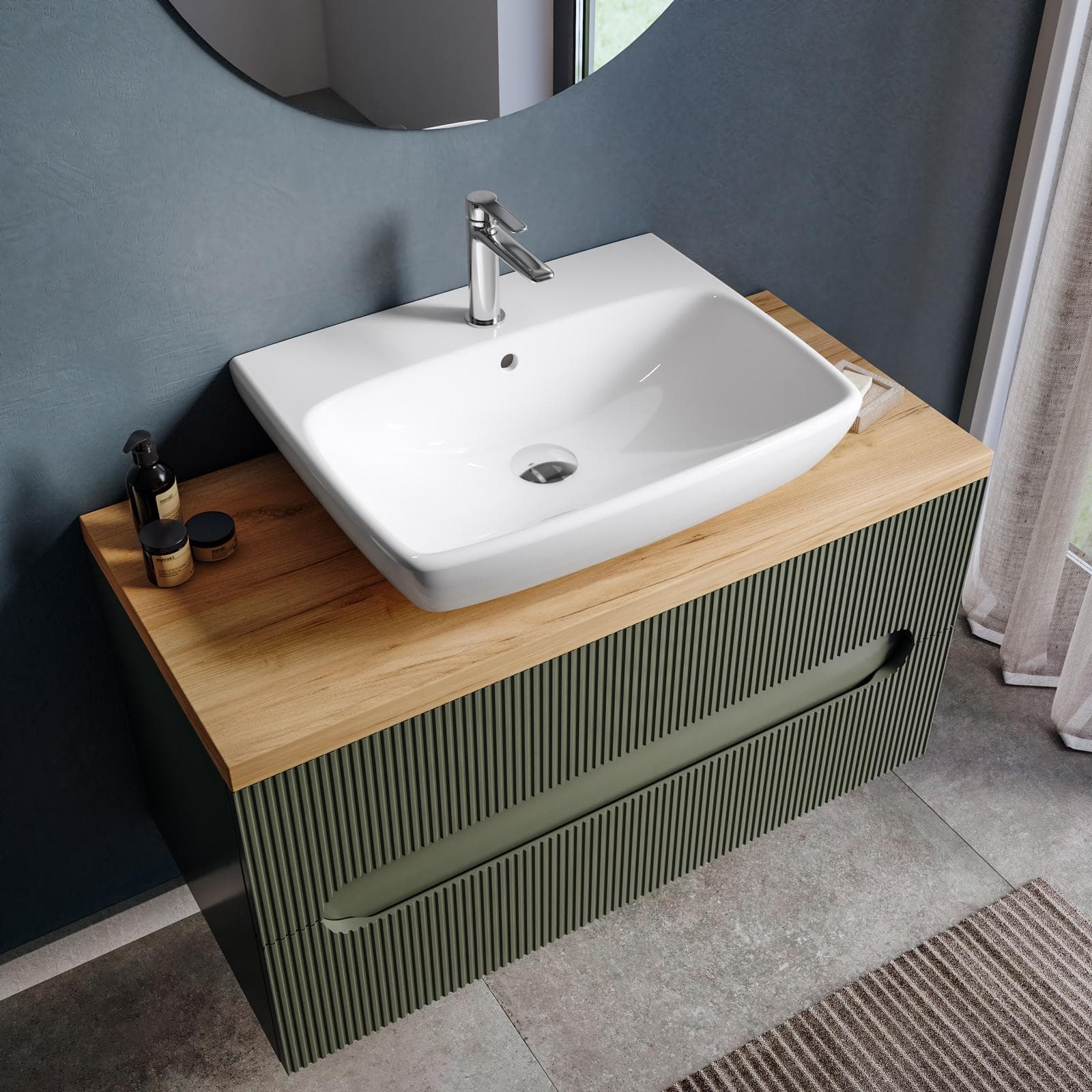 Lavabo sospeso 60 cm ceramica Serie Selnova Square - Geberit