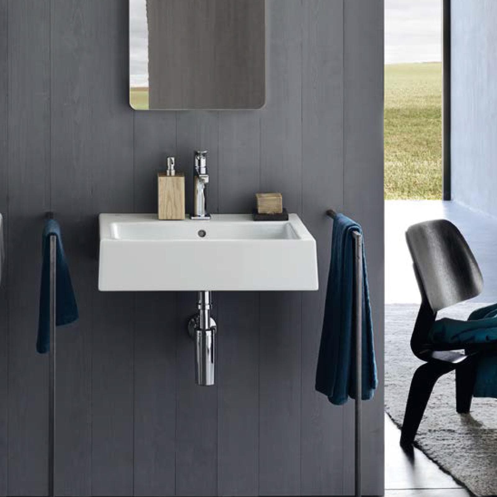 Lavabo sospeso o da appoggio 60 cm ceramica Serie Closer - Geberit