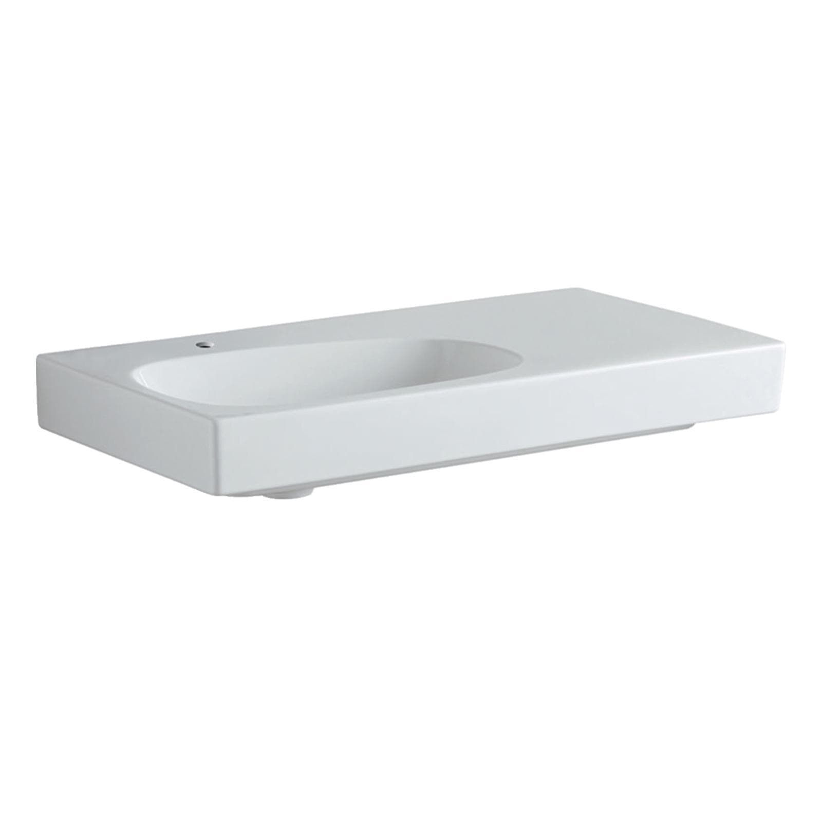 Lavabo sospeso o da appoggio 90 cm vasca sx bianco keratect Serie Citterio - Geberit