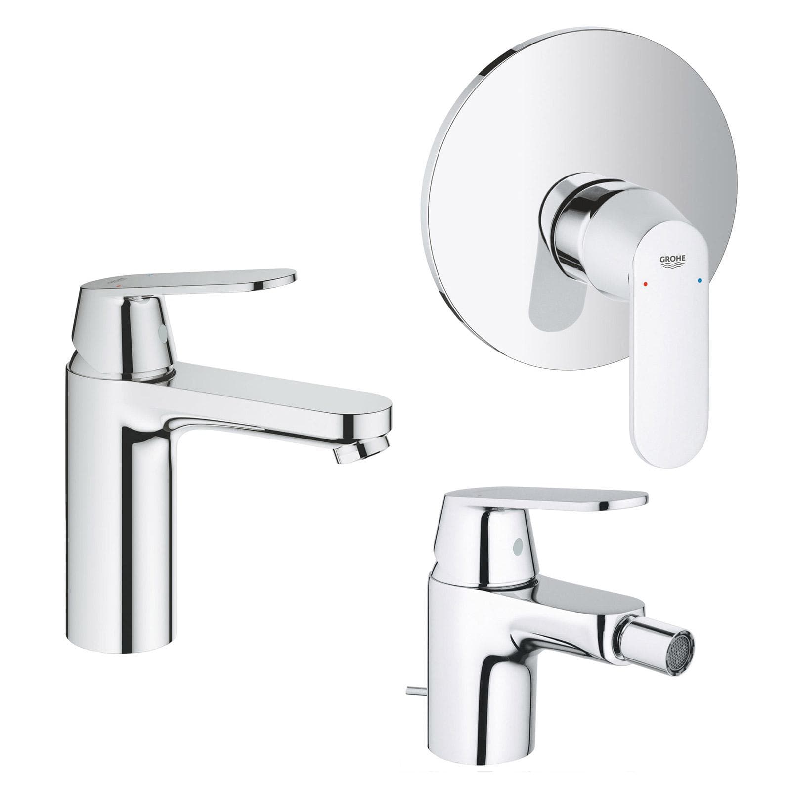 Lavabo Taglia M + bidet + doccia incasso 1 uscita GROHE Eurosmart Cosmopolitan