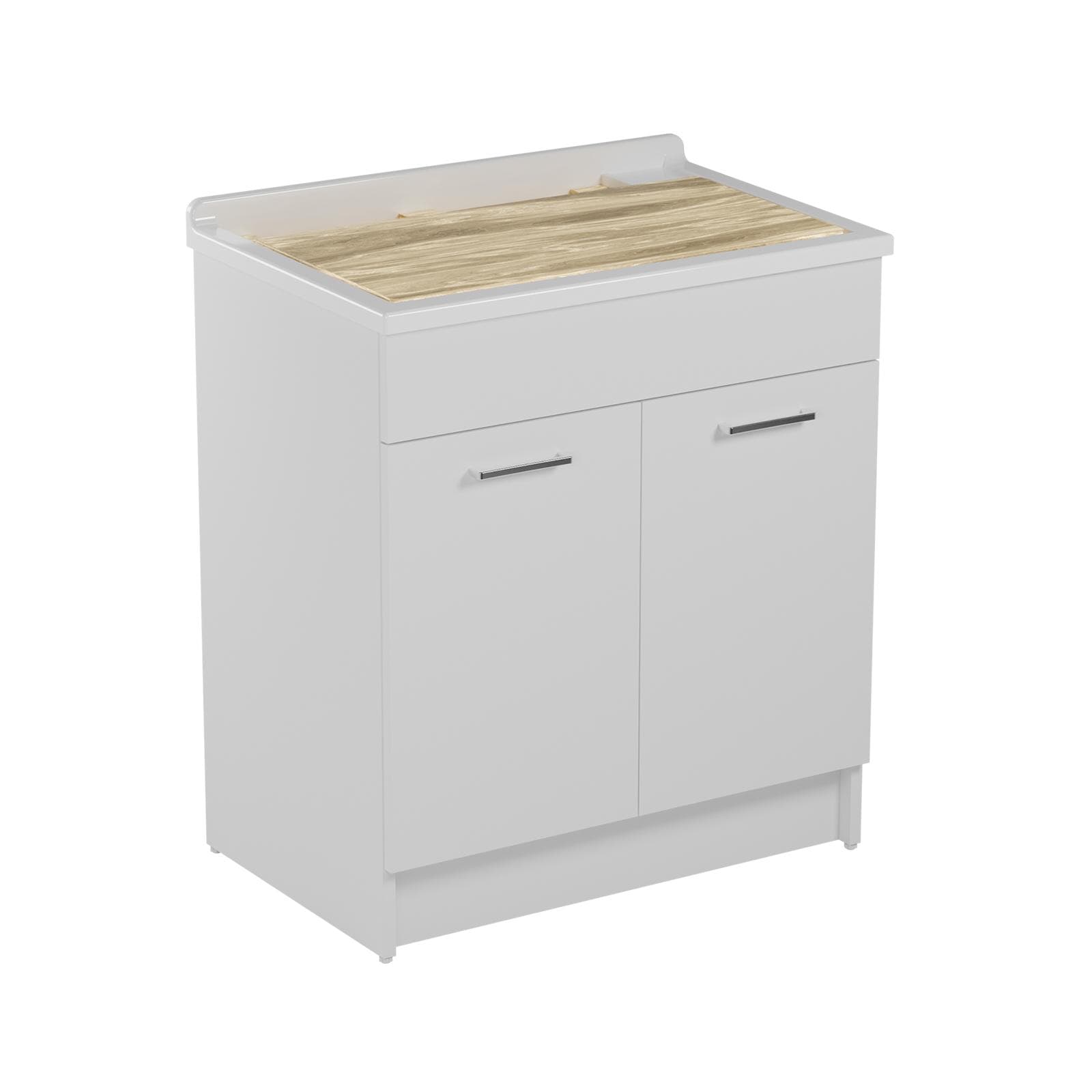 Lavatoio Lindo Max Colavene 75x50x86 con cesto biancheria e tavola lavapanni bianco opaco