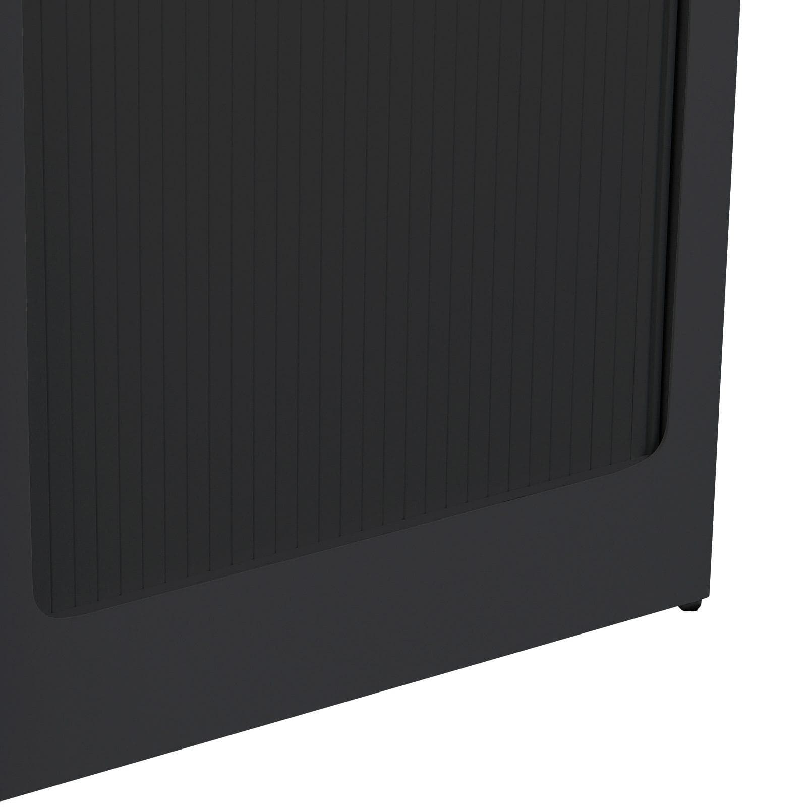 Lavatoio nero Lavacril di Colavene 60x50 cm con serrandina e tavola in legno inclusa