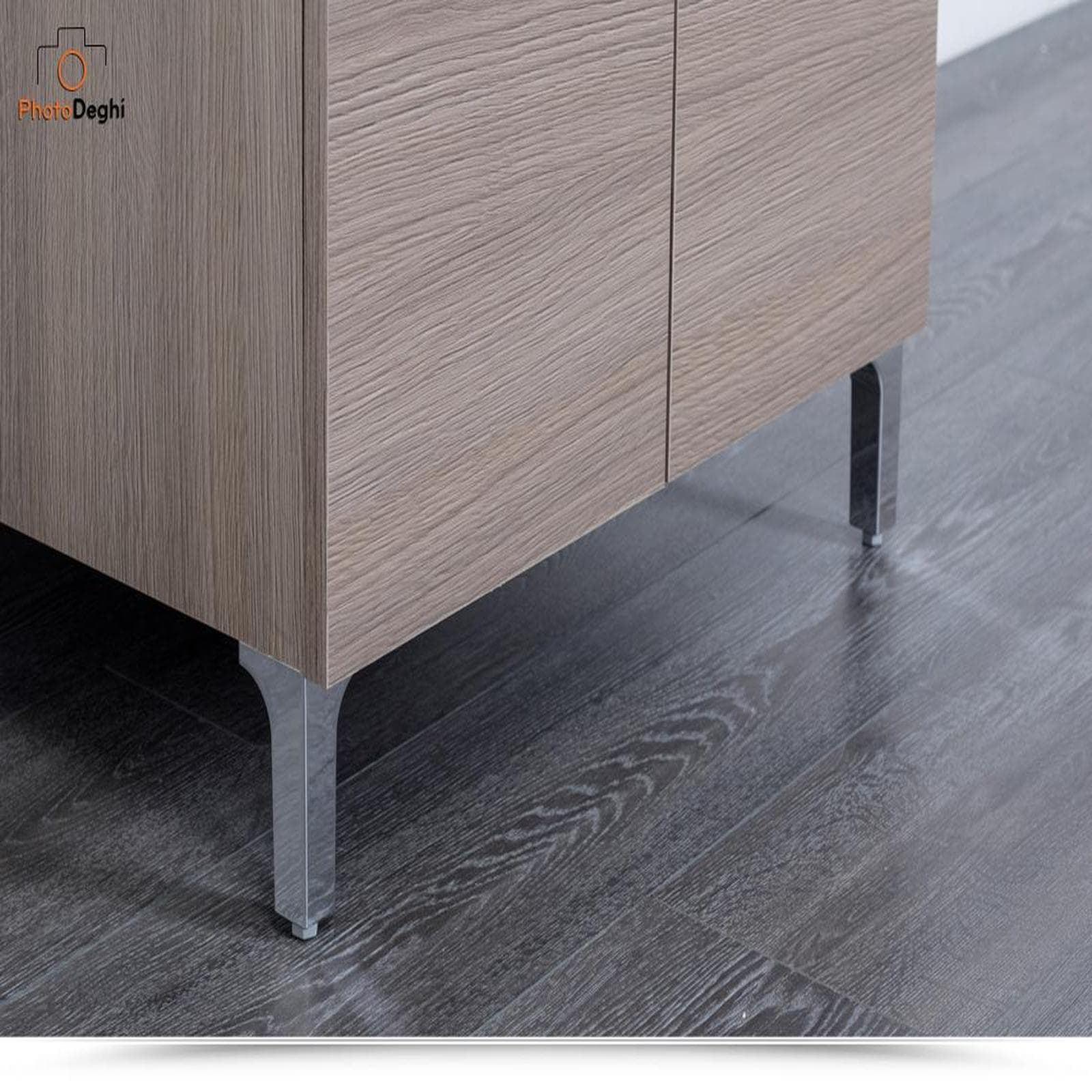 Lavatoio resina 2 ante 50x50cm in legno finitura rovere tabacco e asse lavapanni