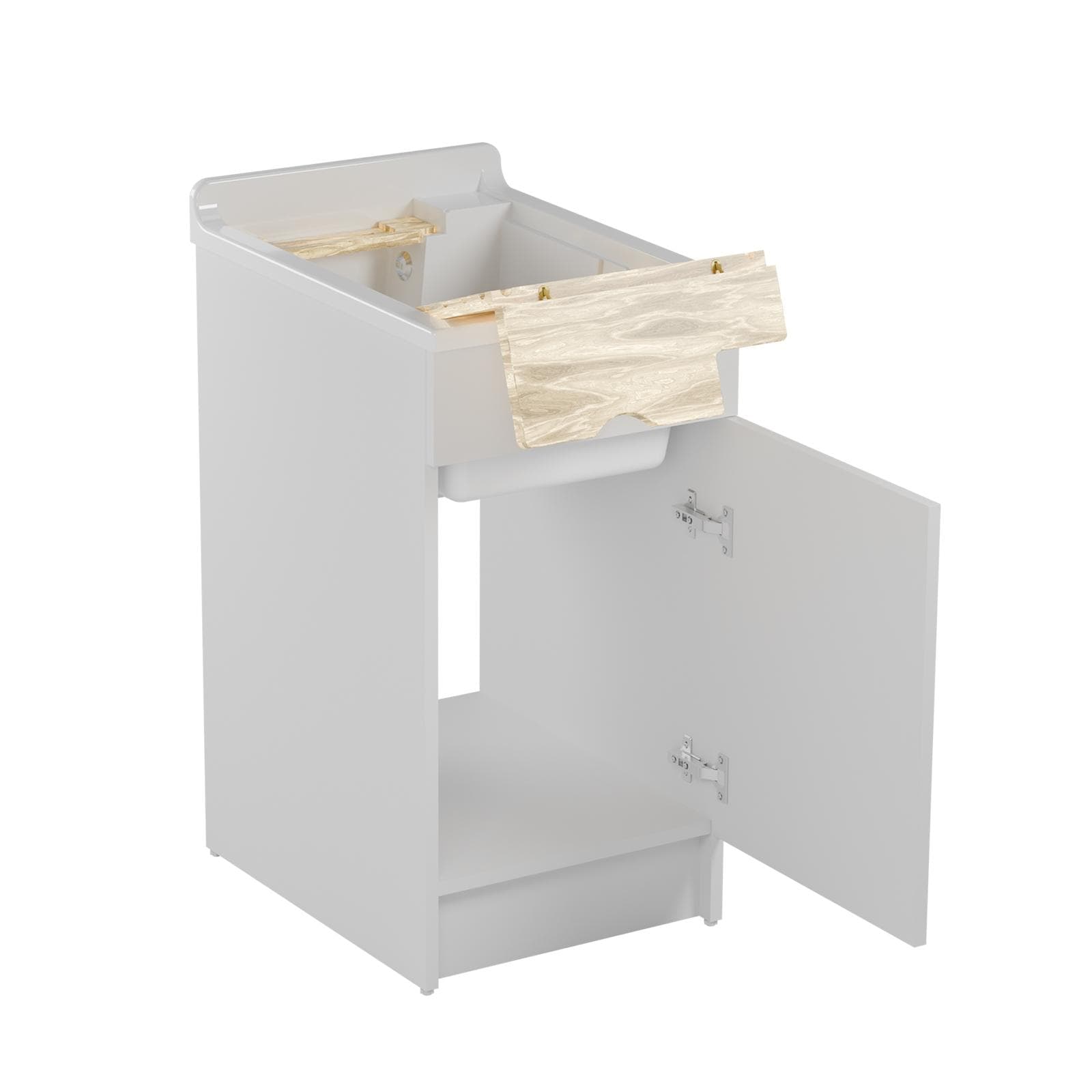 Lavatoio Swash Colavene 45x60x86h cm con asse lavapanni bianco opaco